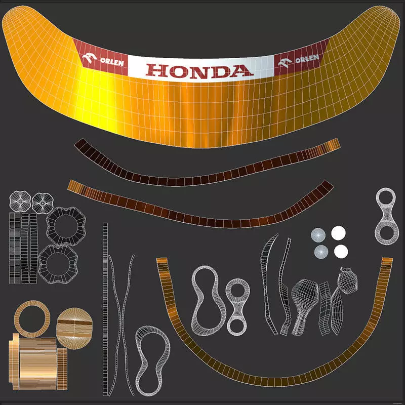 F1 Yuki Tsunoda Helmet 2024 3D model_17