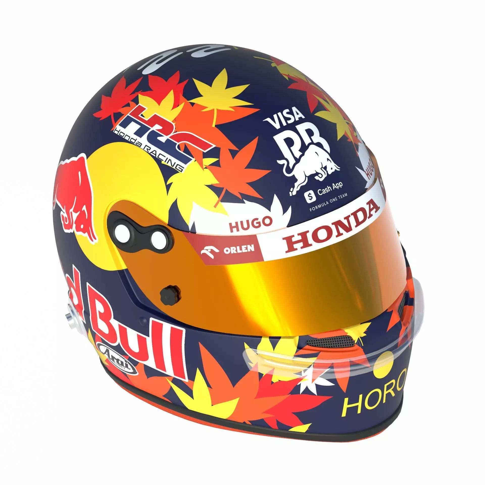 F1 Yuki Tsunoda Helmet 2024 3D model_9
