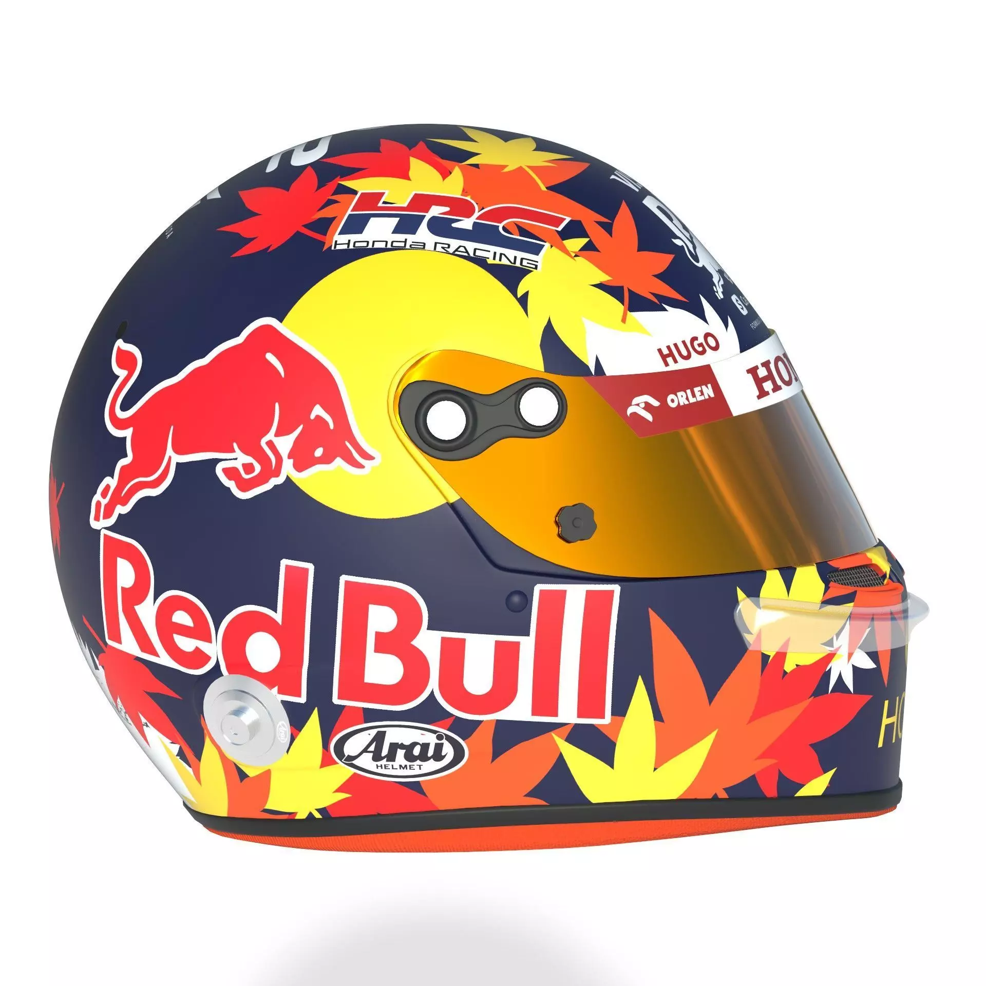F1 Yuki Tsunoda Helmet 2024 3D model_7