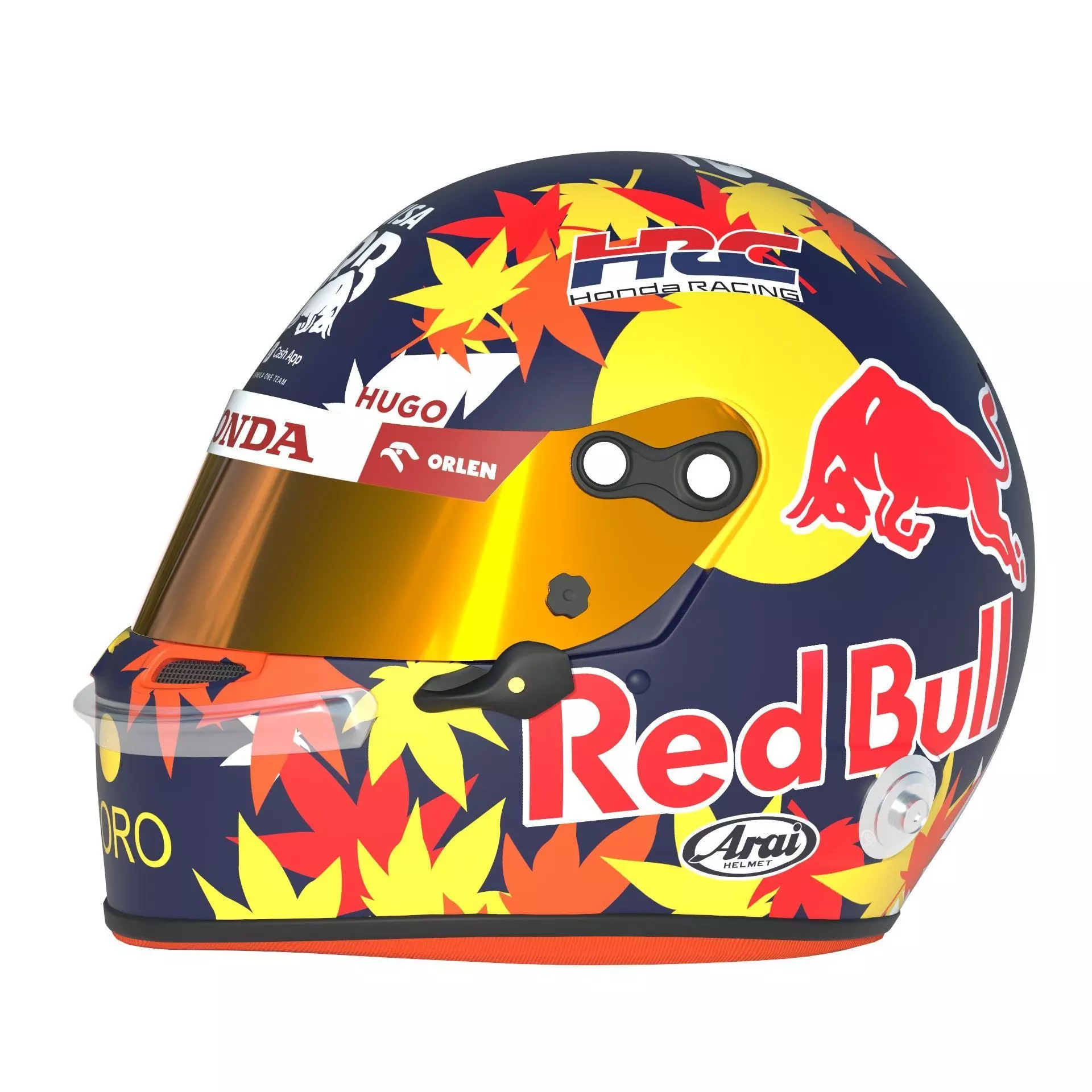 F1 Yuki Tsunoda Helmet 2024 3D model_3