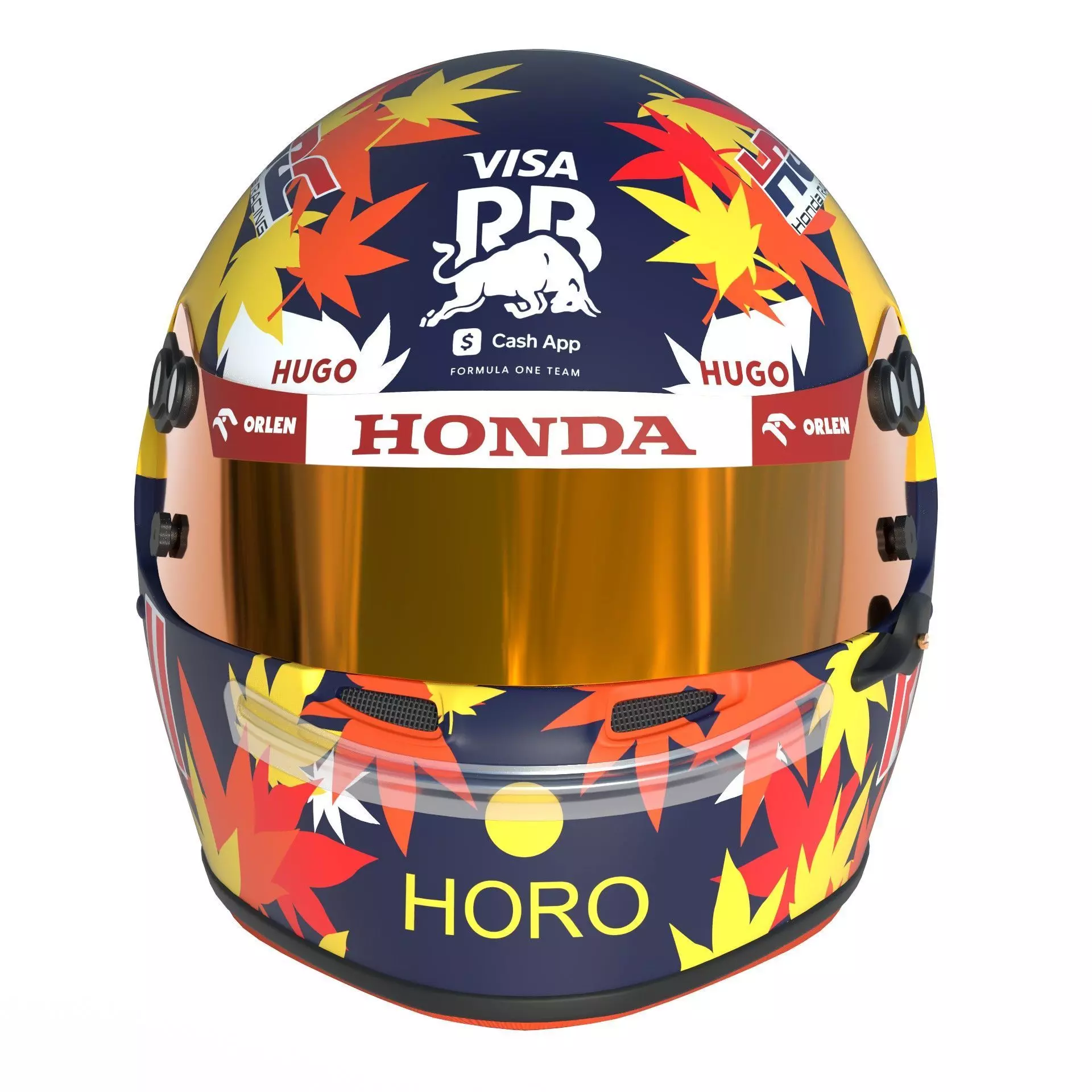 F1 Yuki Tsunoda Helmet 2024 3D model_1