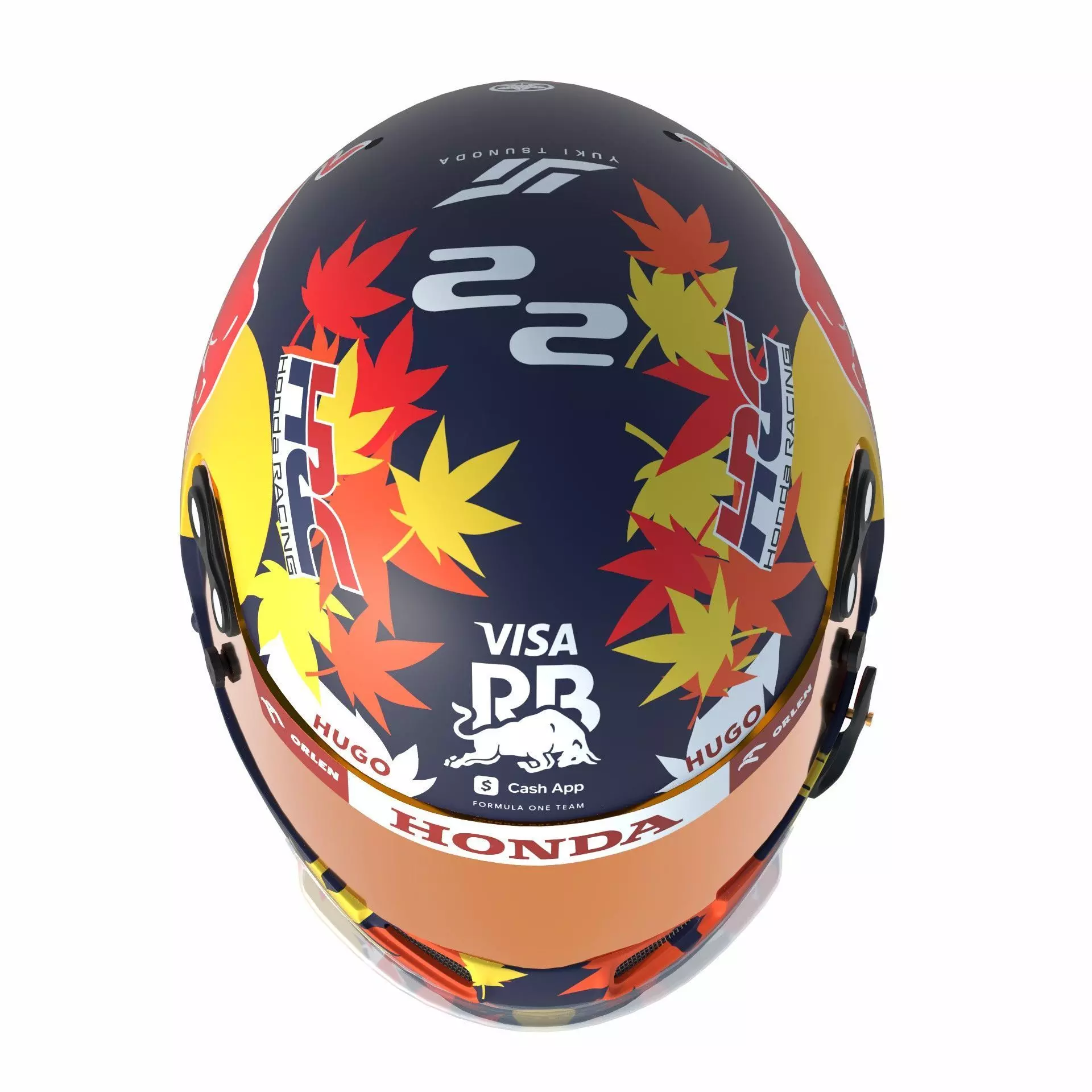 F1 Yuki Tsunoda Helmet 2024 3D model_10