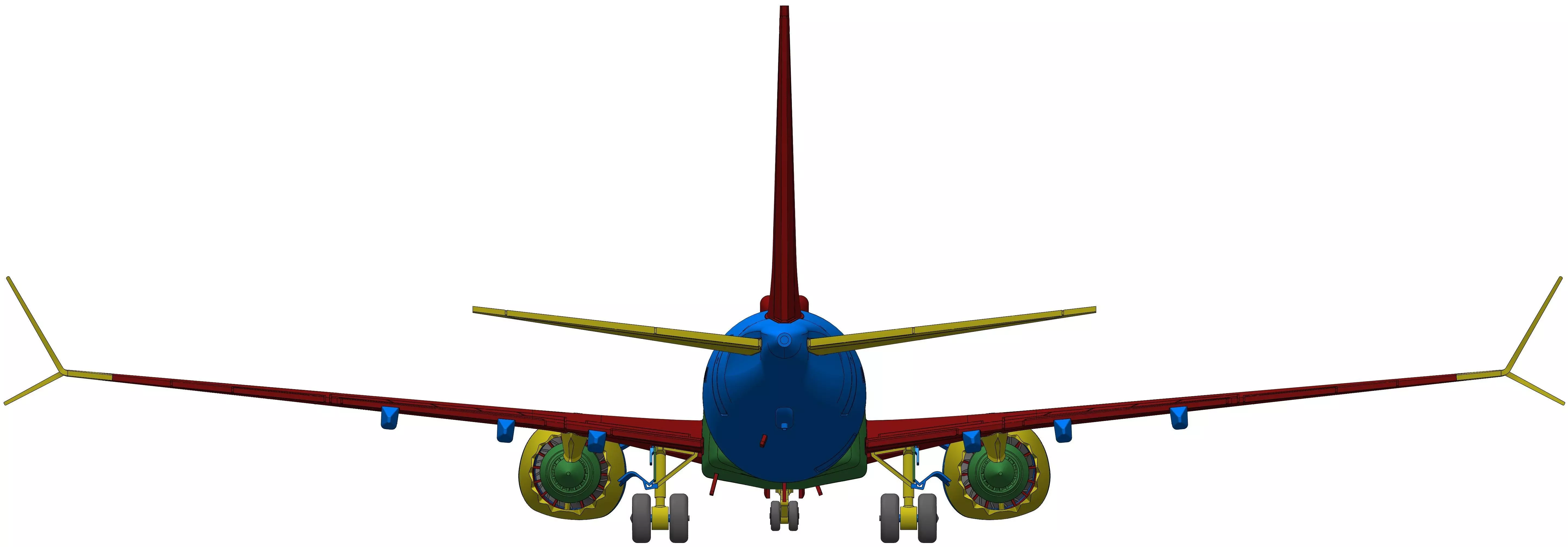 131214-9 Model kit Boeing 737-9 MAX Down 3D print model_16