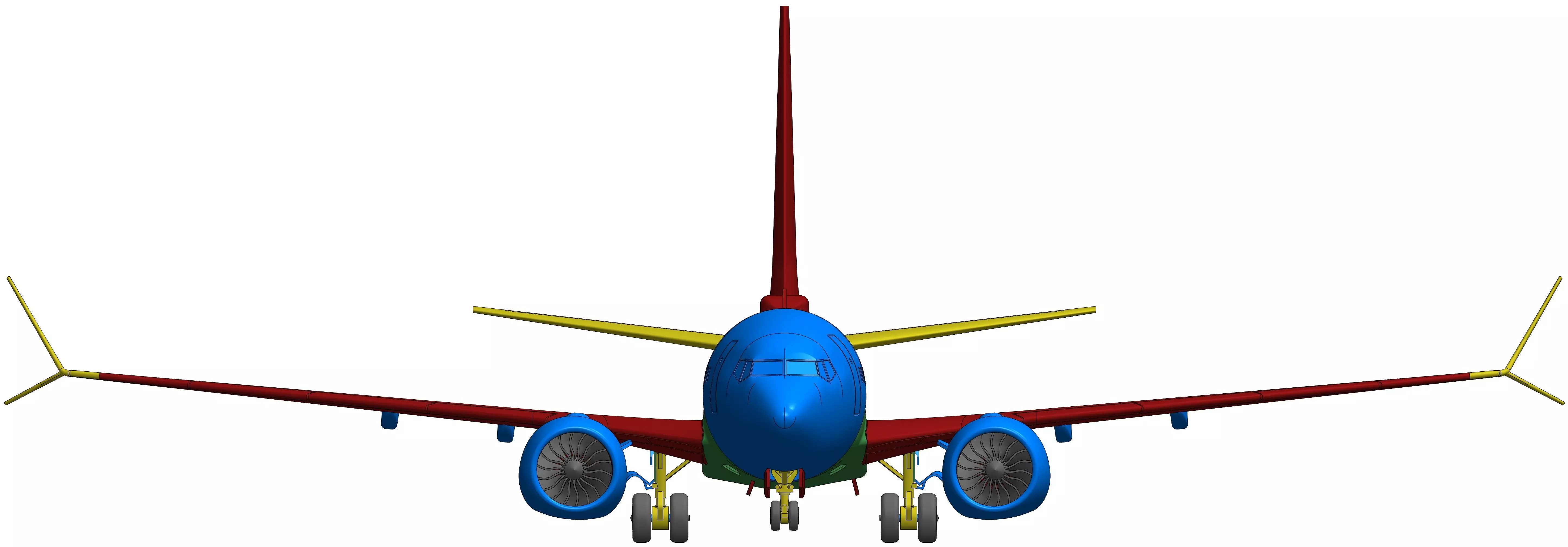 131214-9 Model kit Boeing 737-9 MAX Down 3D print model_22