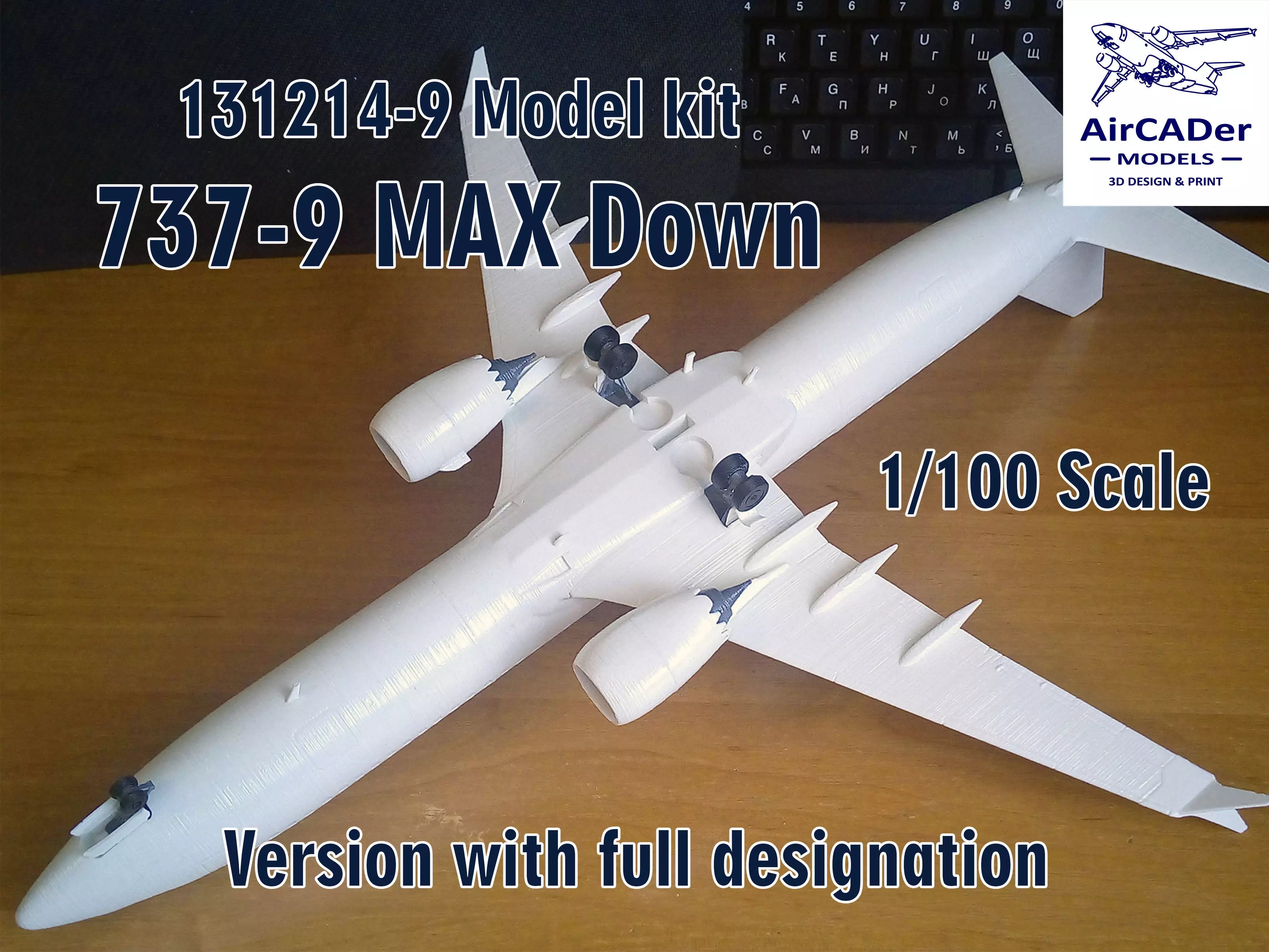 131214-9 Model kit Boeing 737-9 MAX Down 3D print model_0
