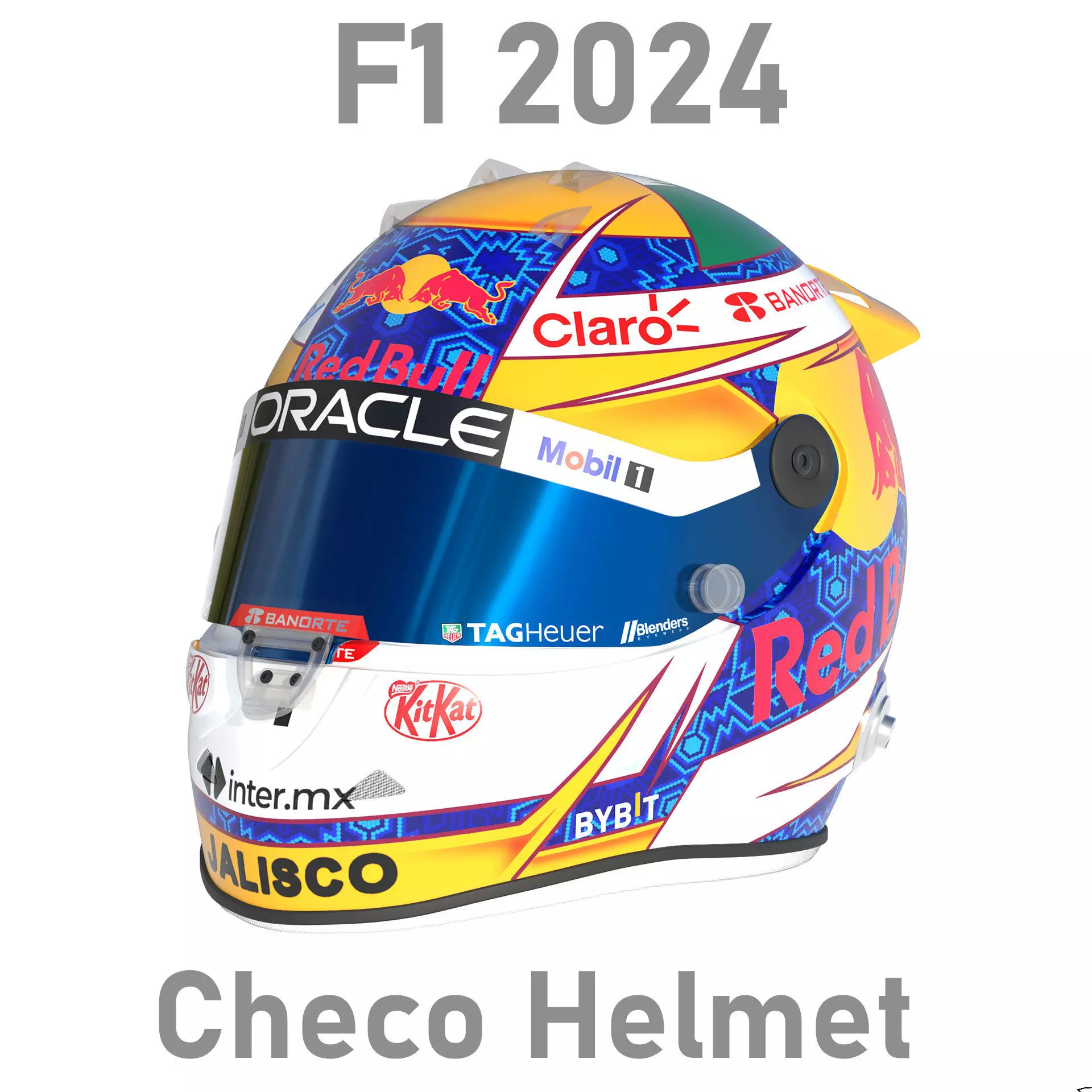 F1 Checo Peres Helmet 2024 3D model