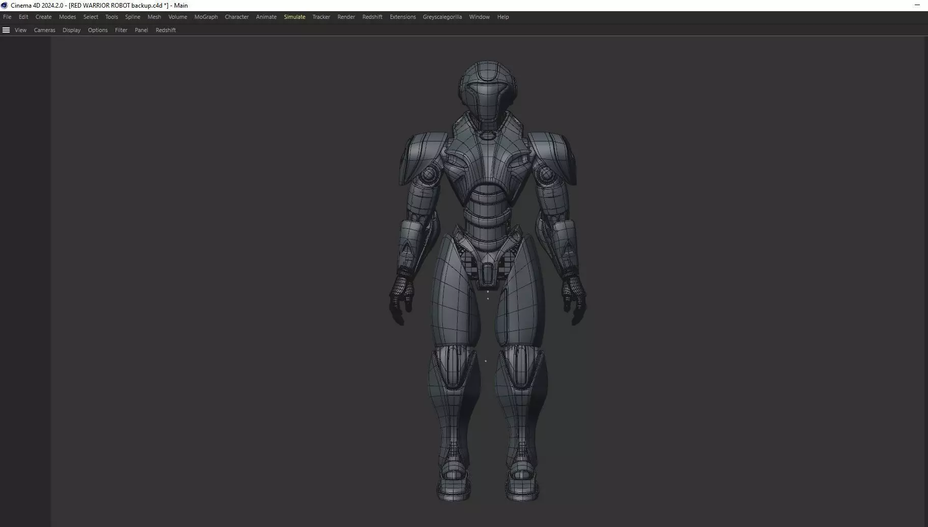 RED SCI-FI ROBOT Low-poly 3D model_32