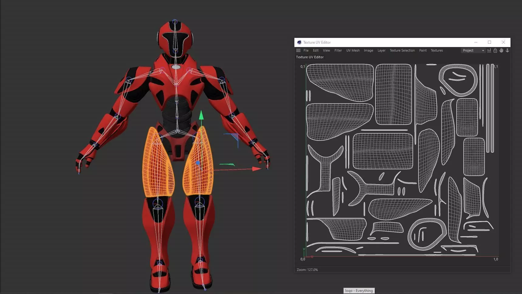 RED SCI-FI ROBOT Low-poly 3D model_26