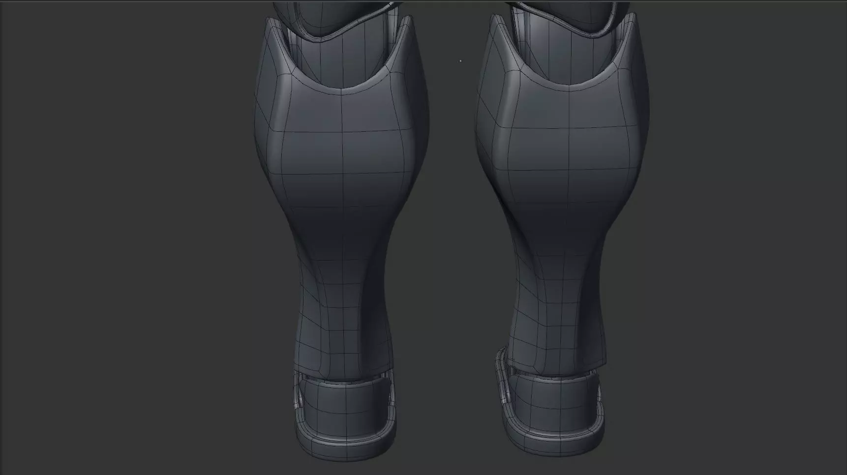 RED SCI-FI ROBOT Low-poly 3D model_34