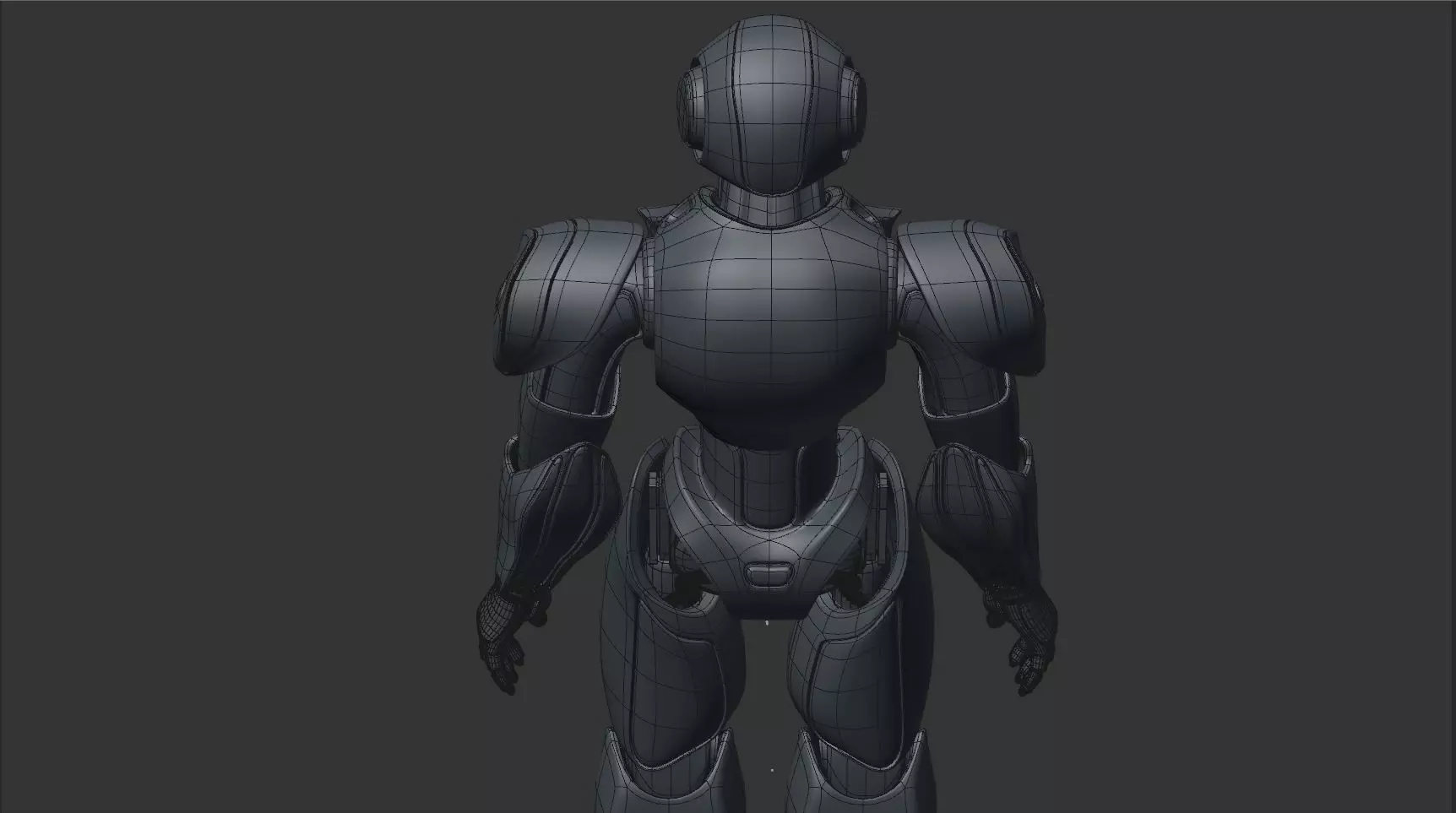 RED SCI-FI ROBOT Low-poly 3D model_31