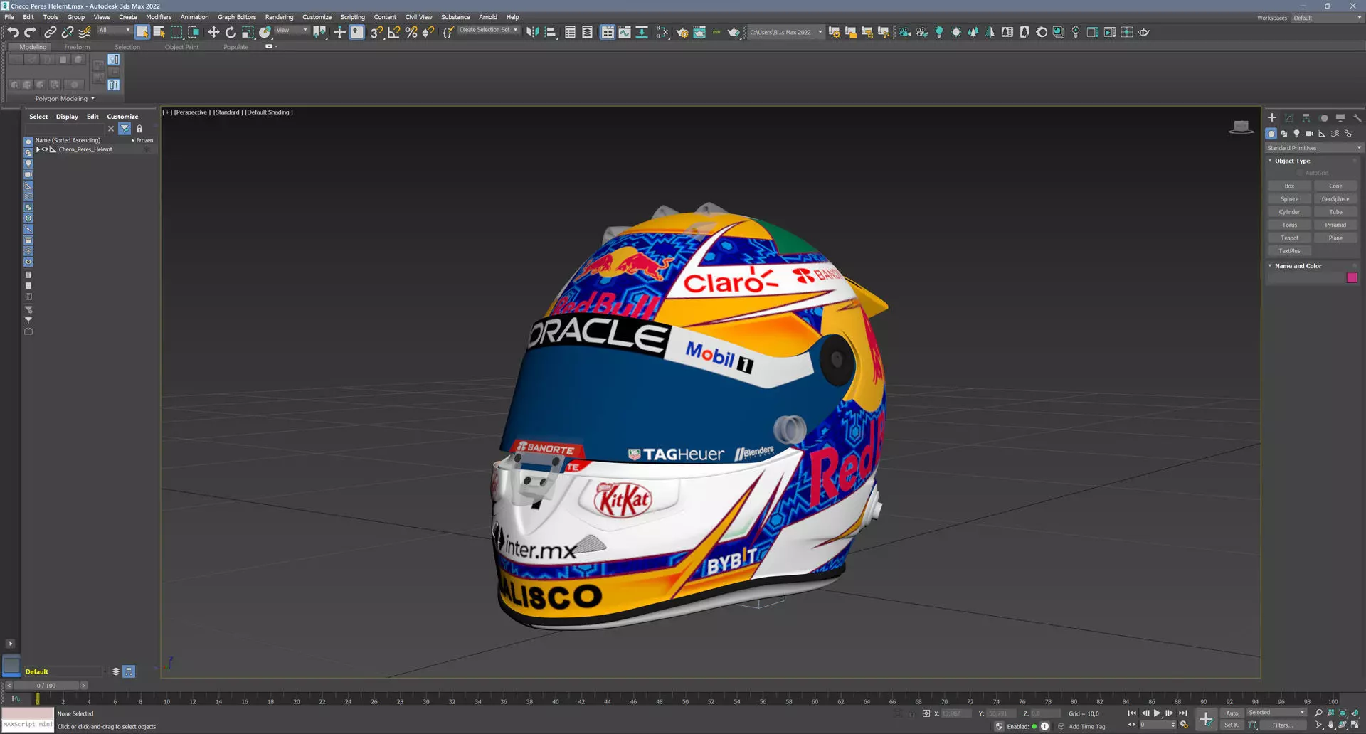 F1 Red Bull Helmets 2024 3D model_34