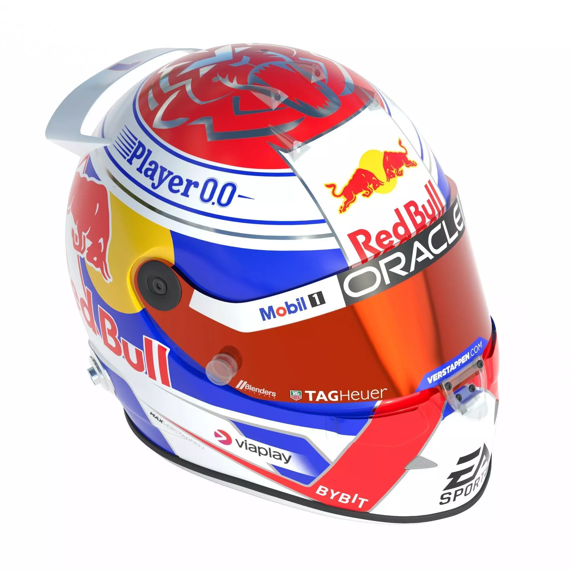 F1 Red Bull Helmets 2024 3D model_13