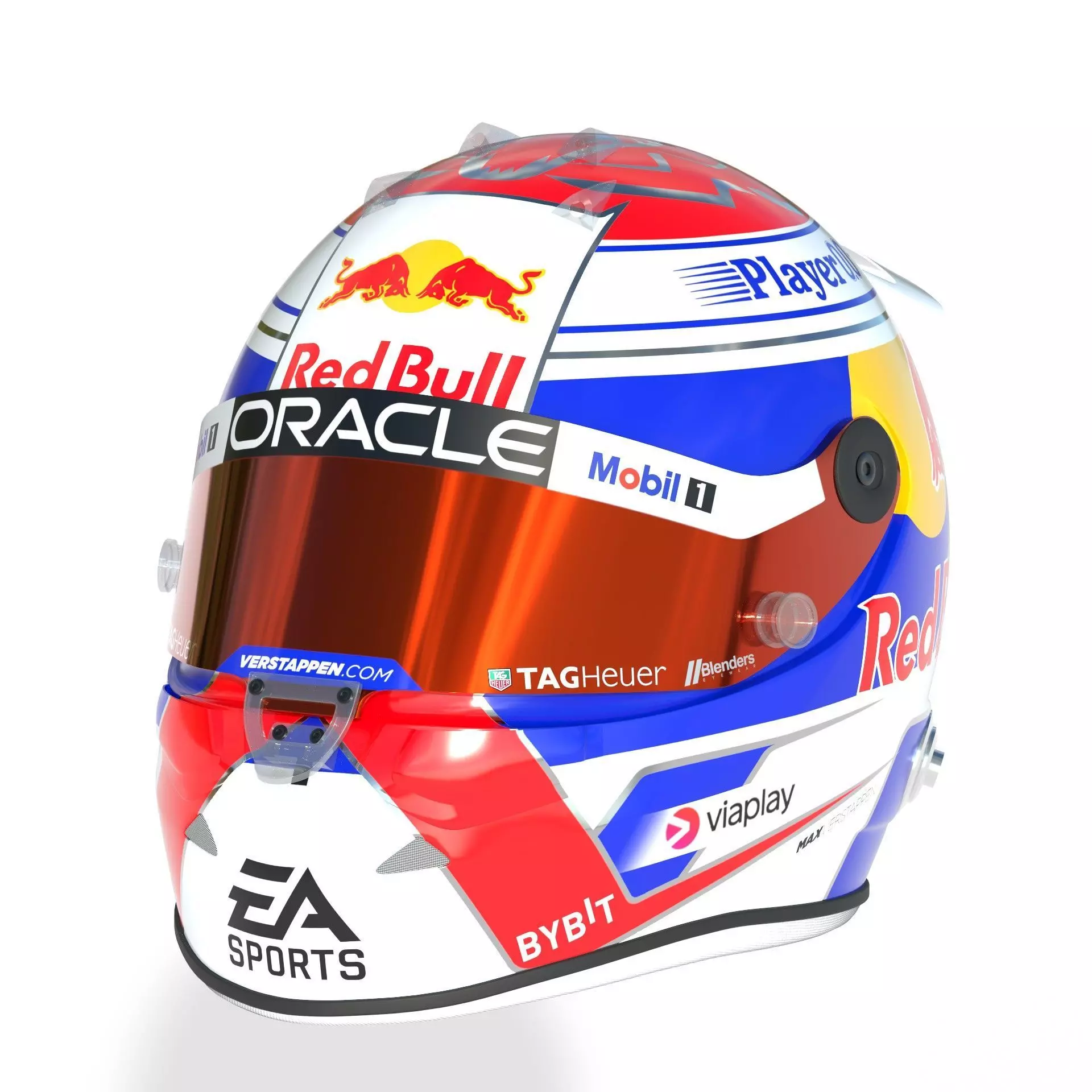 F1 Red Bull Helmets 2024 3D model_3