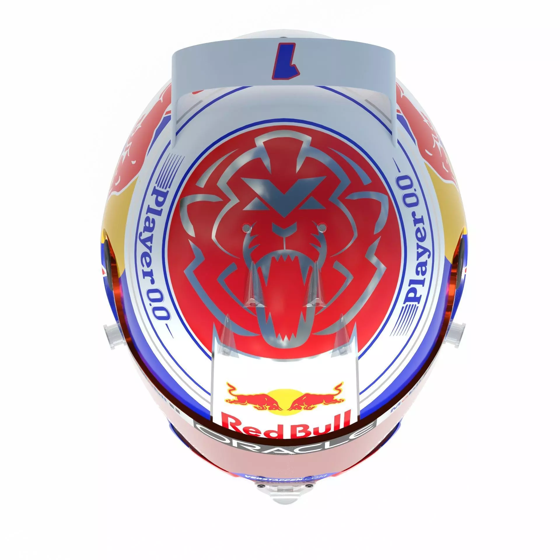 F1 Red Bull Helmets 2024 3D model_14