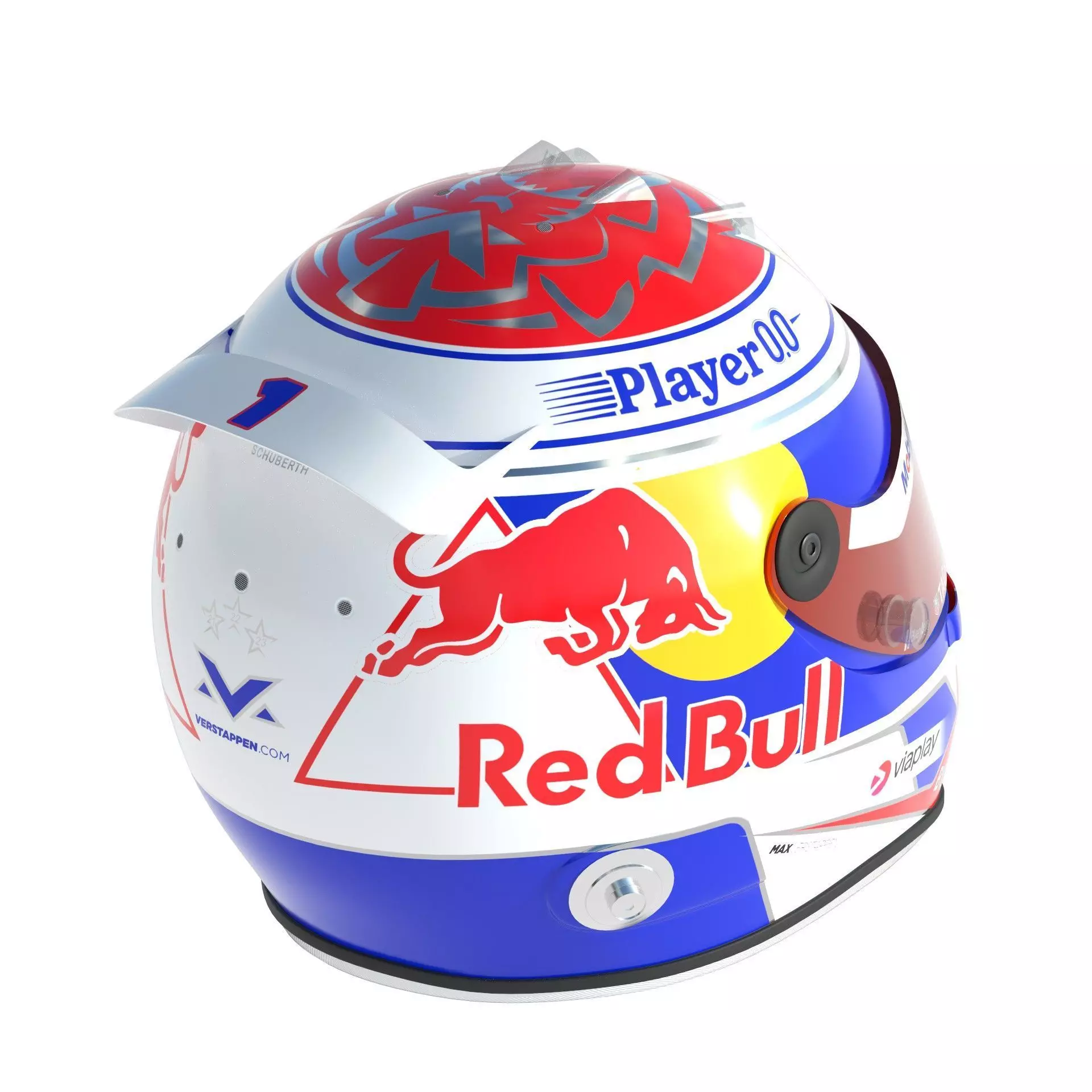 F1 Red Bull Helmets 2024 3D model_10