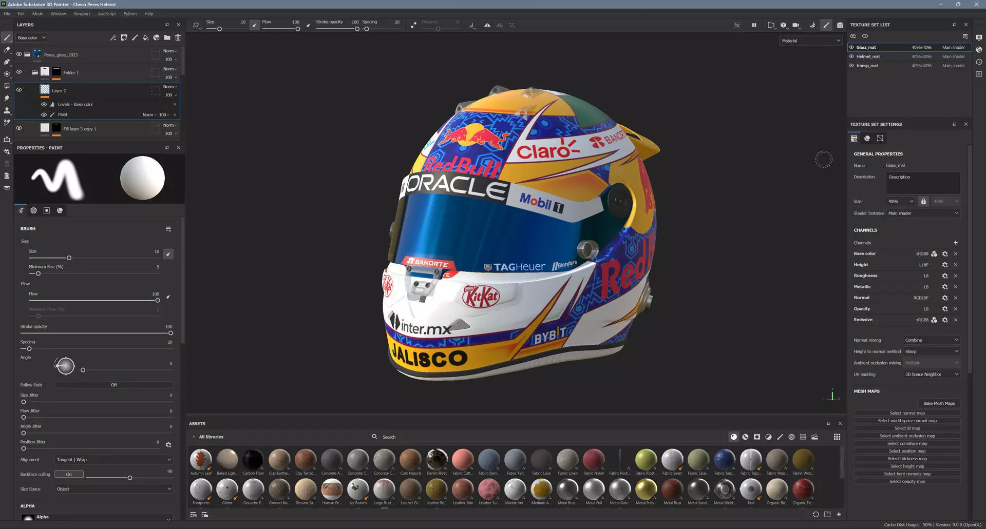F1 Red Bull Helmets 2024 3D model_35