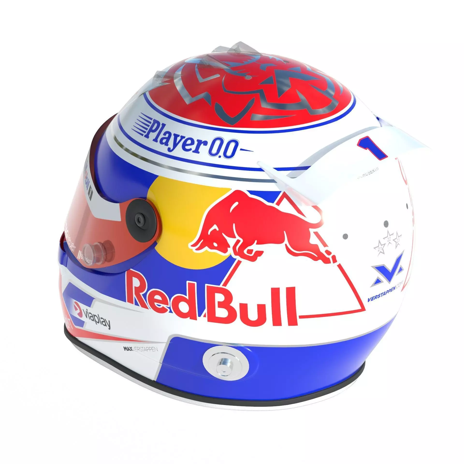 F1 Red Bull Helmets 2024 3D model_5