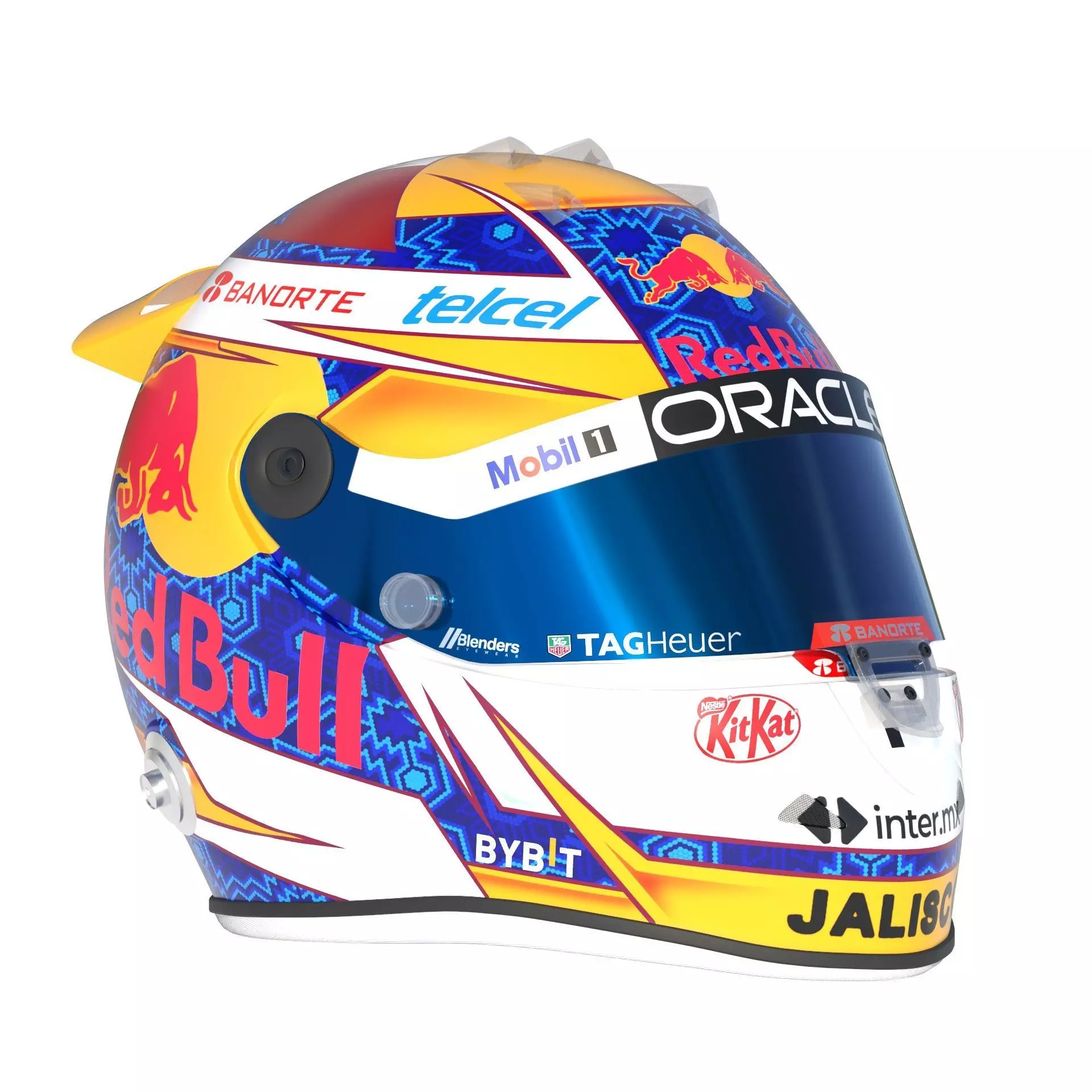 F1 Red Bull Helmets 2024 3D model_29