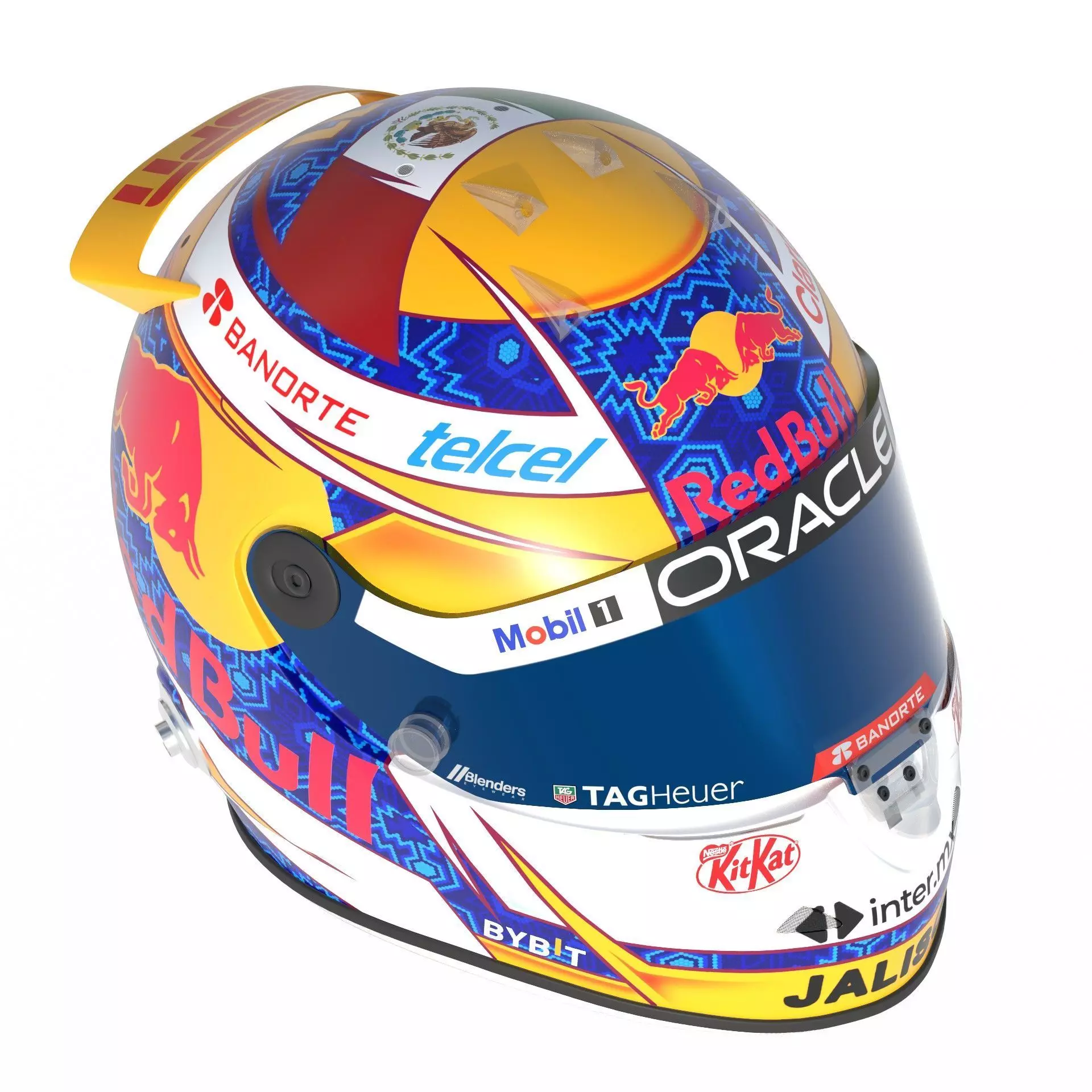 F1 Red Bull Helmets 2024 3D model_30