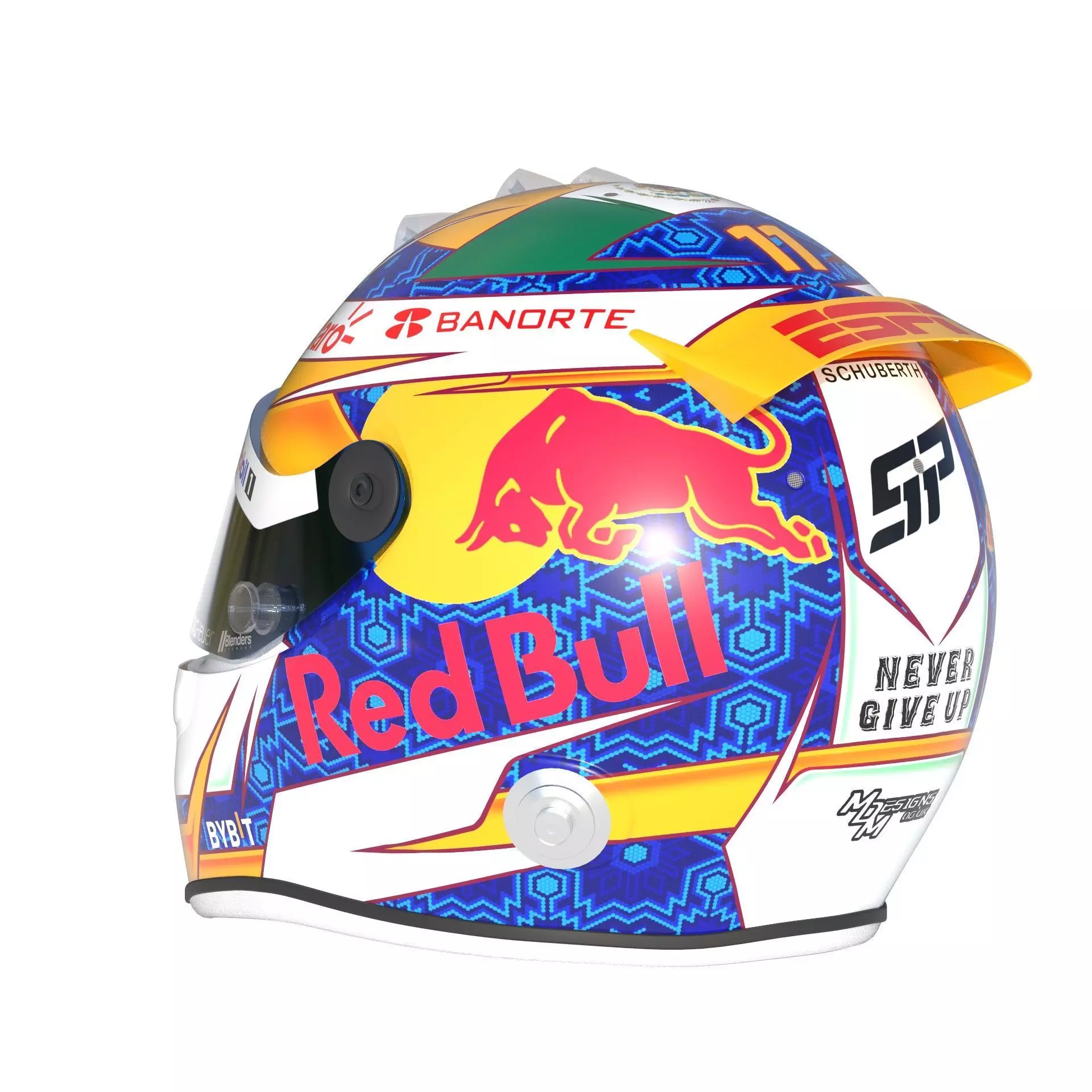 F1 Red Bull Helmets 2024 3D model_25