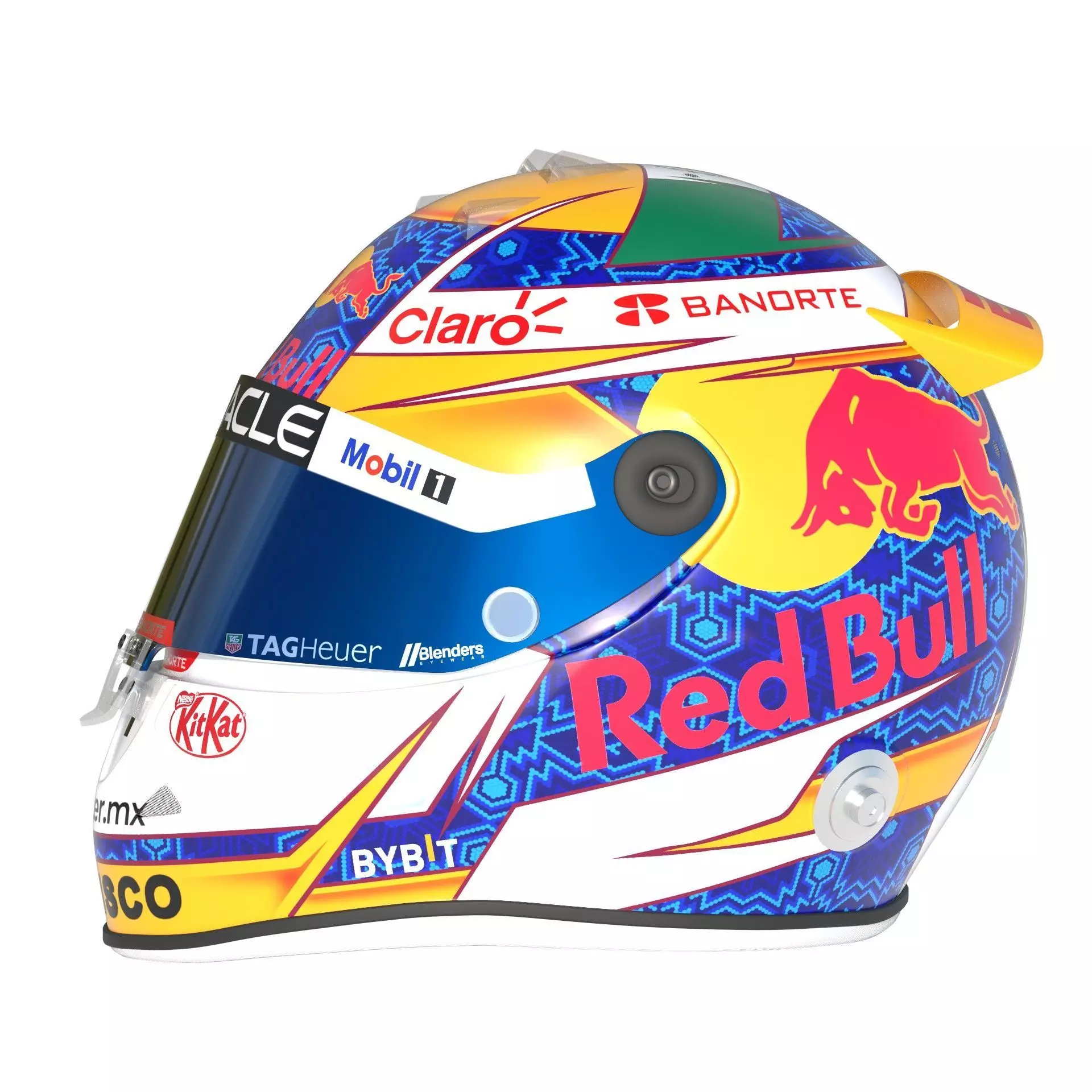 F1 Red Bull Helmets 2024 3D model_24