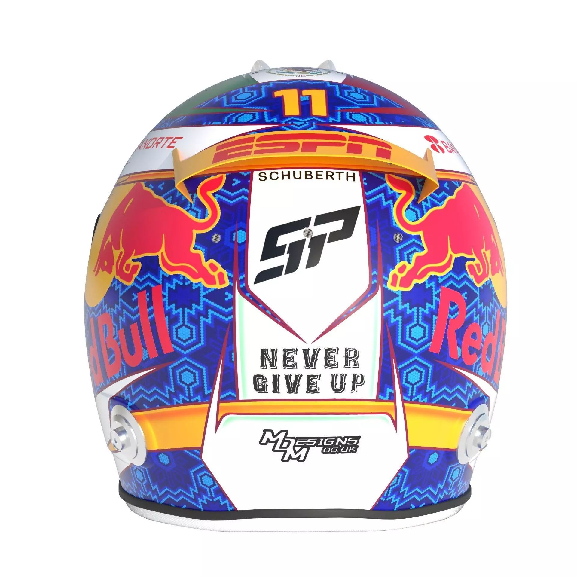 F1 Red Bull Helmets 2024 3D model_26