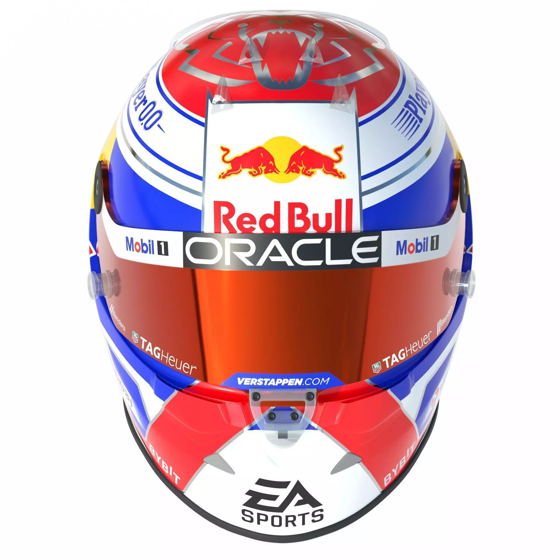 F1 Red Bull Helmets 2024 3D model_2