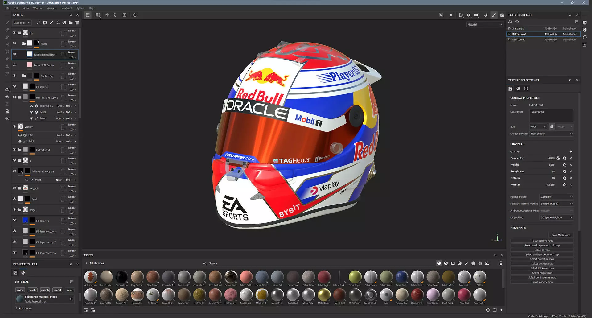 F1 Red Bull Helmets 2024 3D model_18