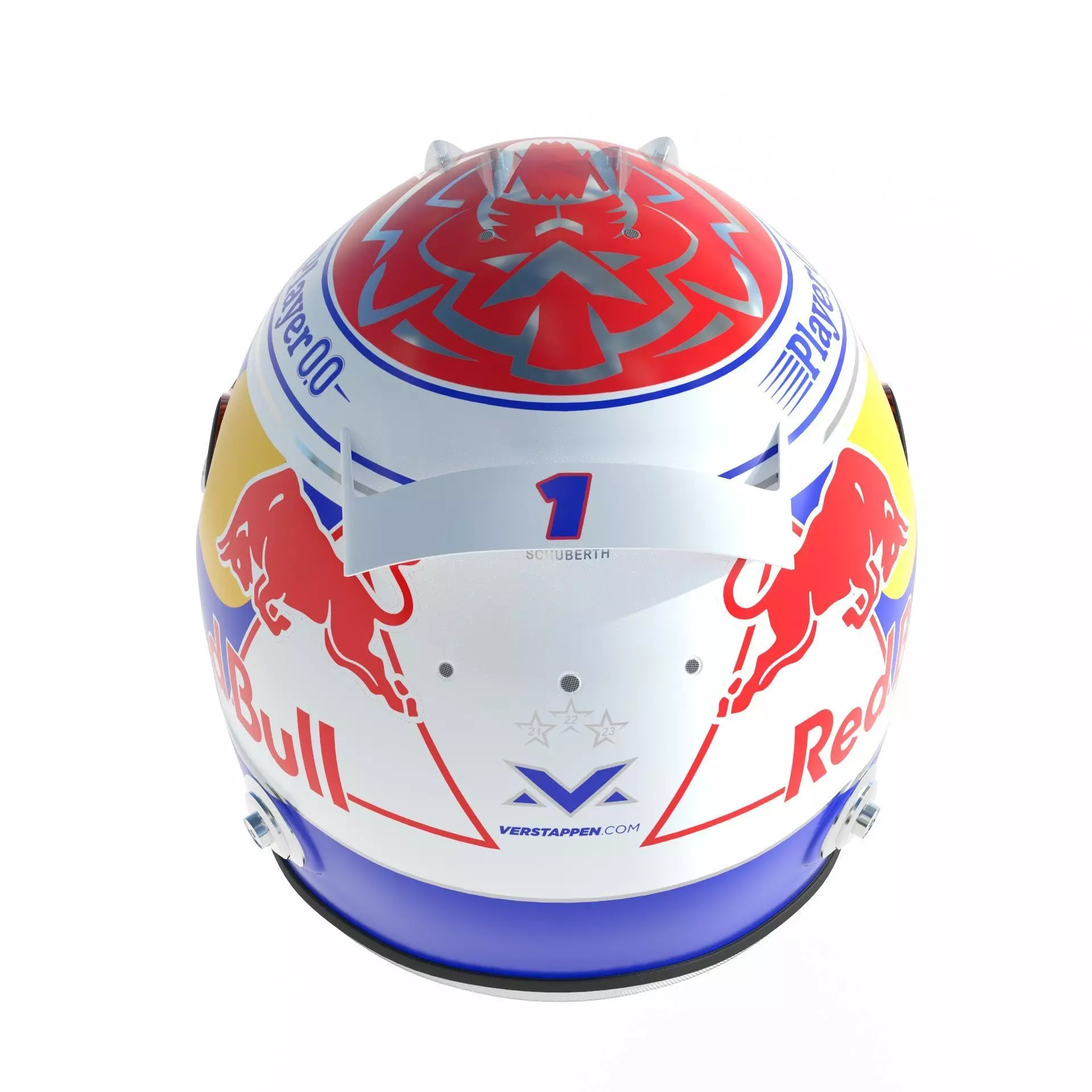 F1 Red Bull Helmets 2024 3D model_8