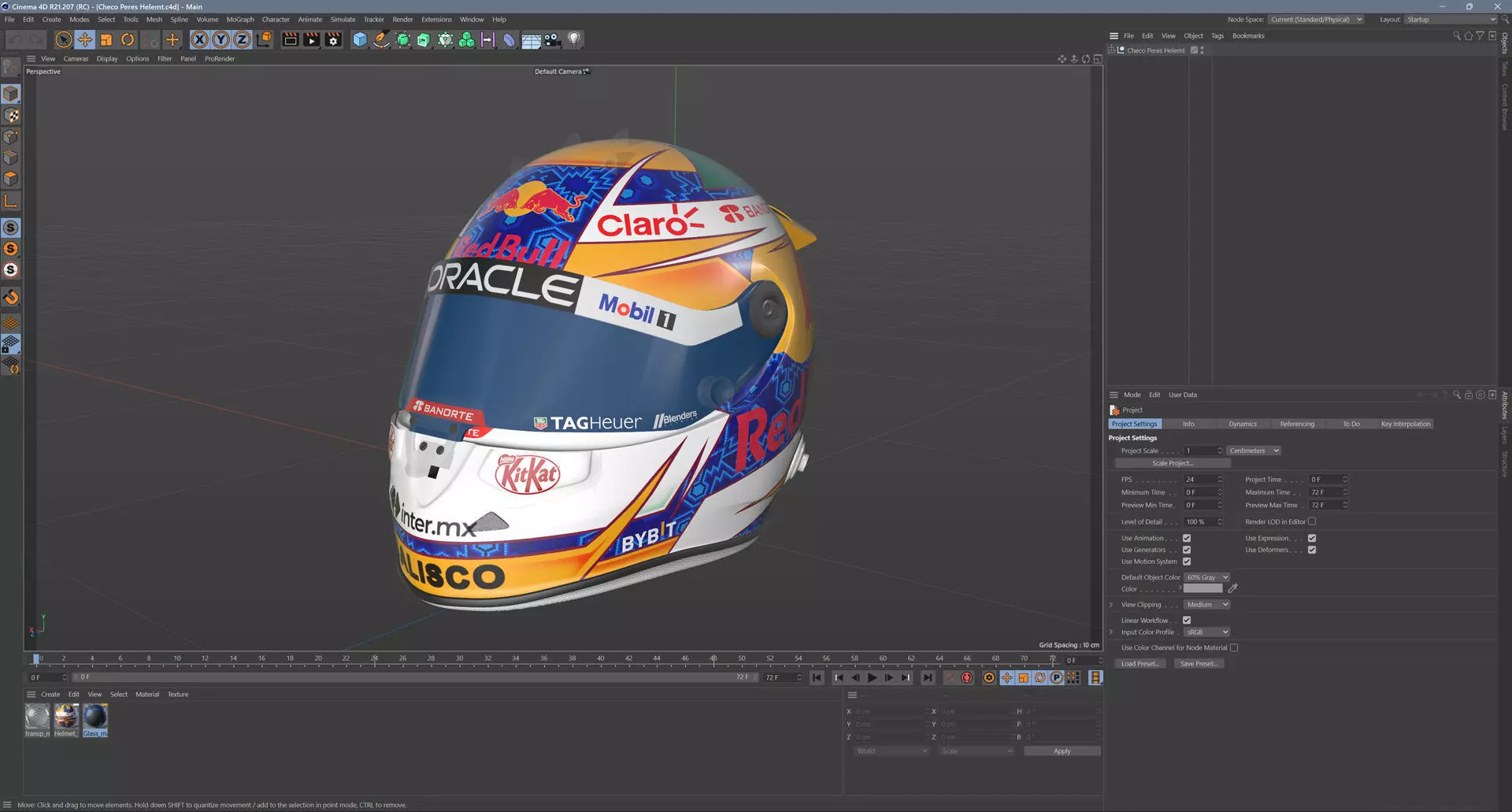 F1 Red Bull Helmets 2024 3D model_33
