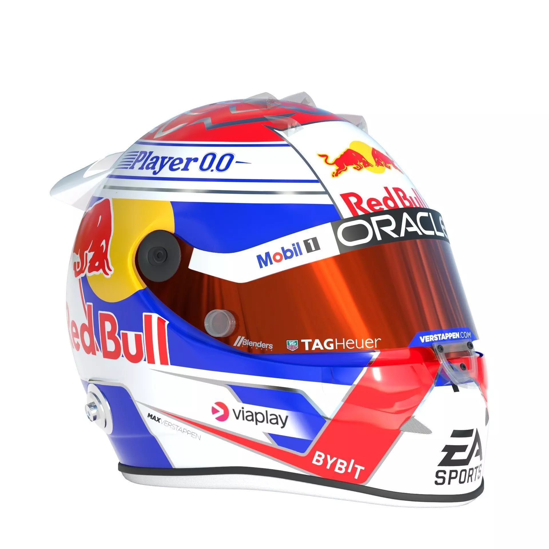 F1 Red Bull Helmets 2024 3D model_12