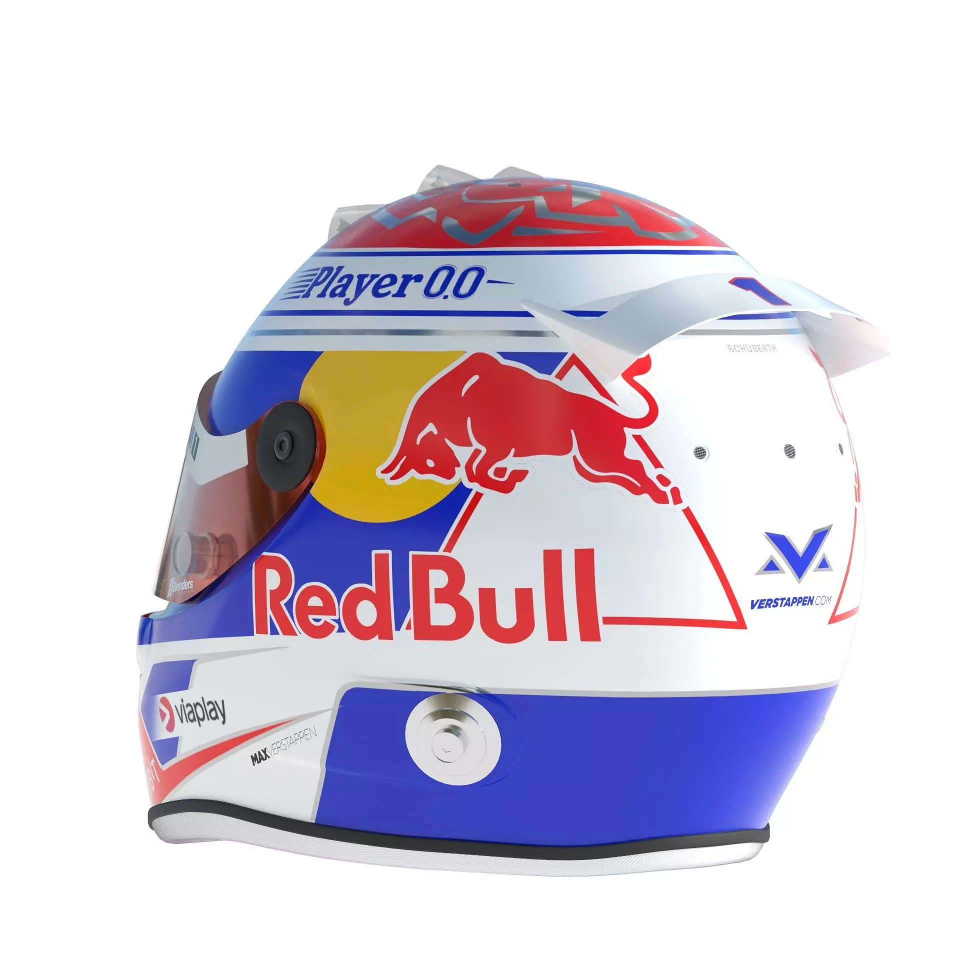 F1 Red Bull Helmets 2024 3D model_6