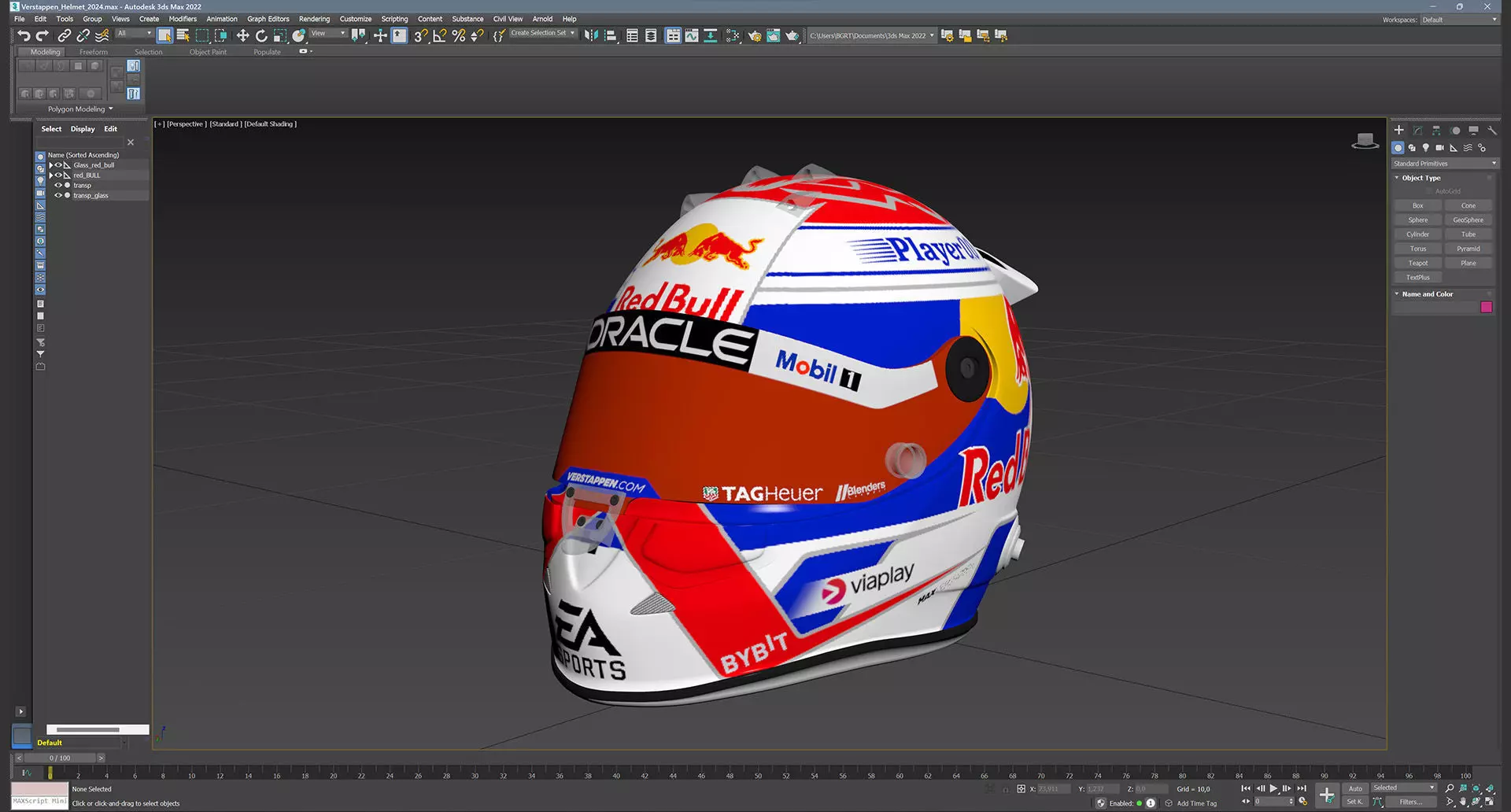 F1 Red Bull Helmets 2024 3D model_17