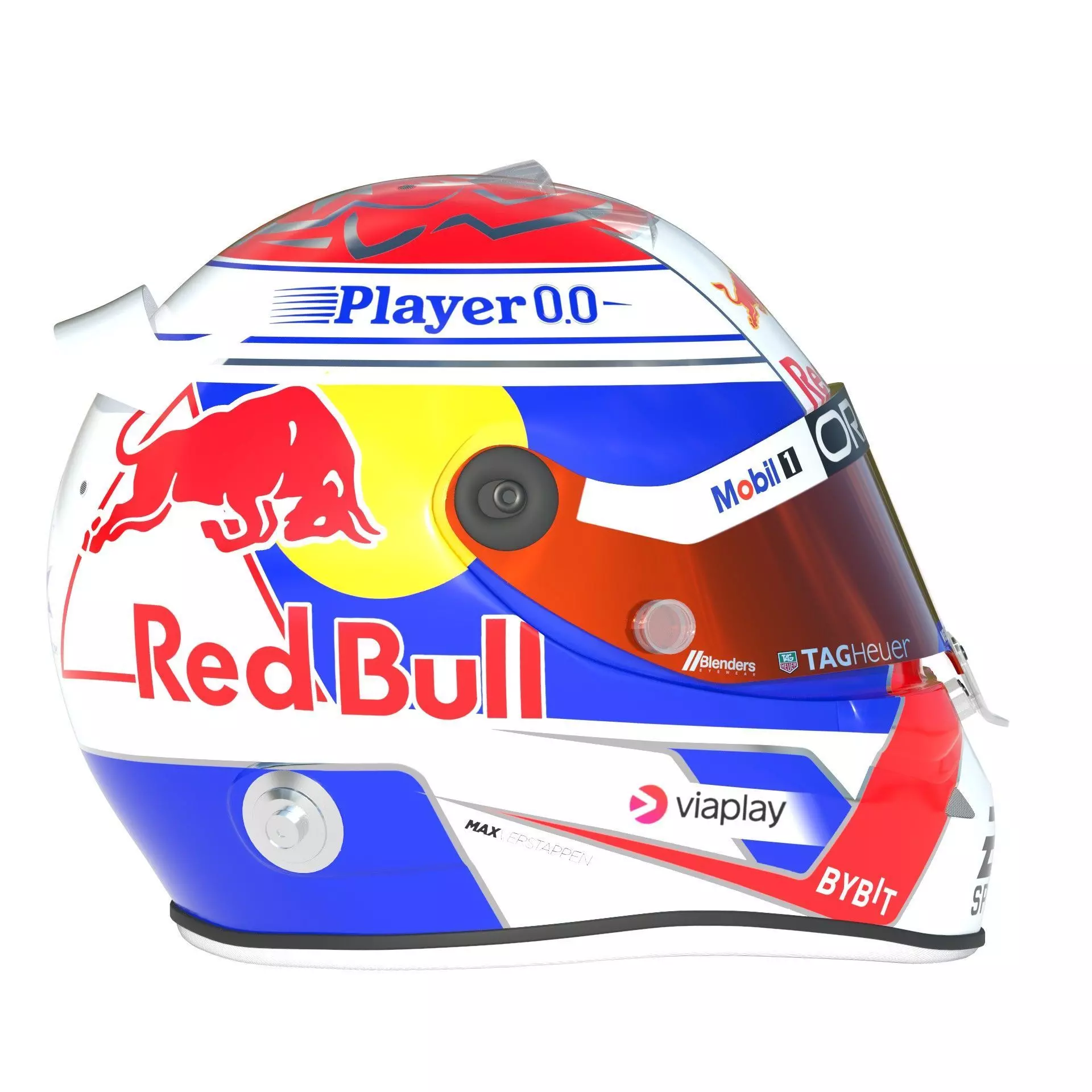 F1 Red Bull Helmets 2024 3D model_11