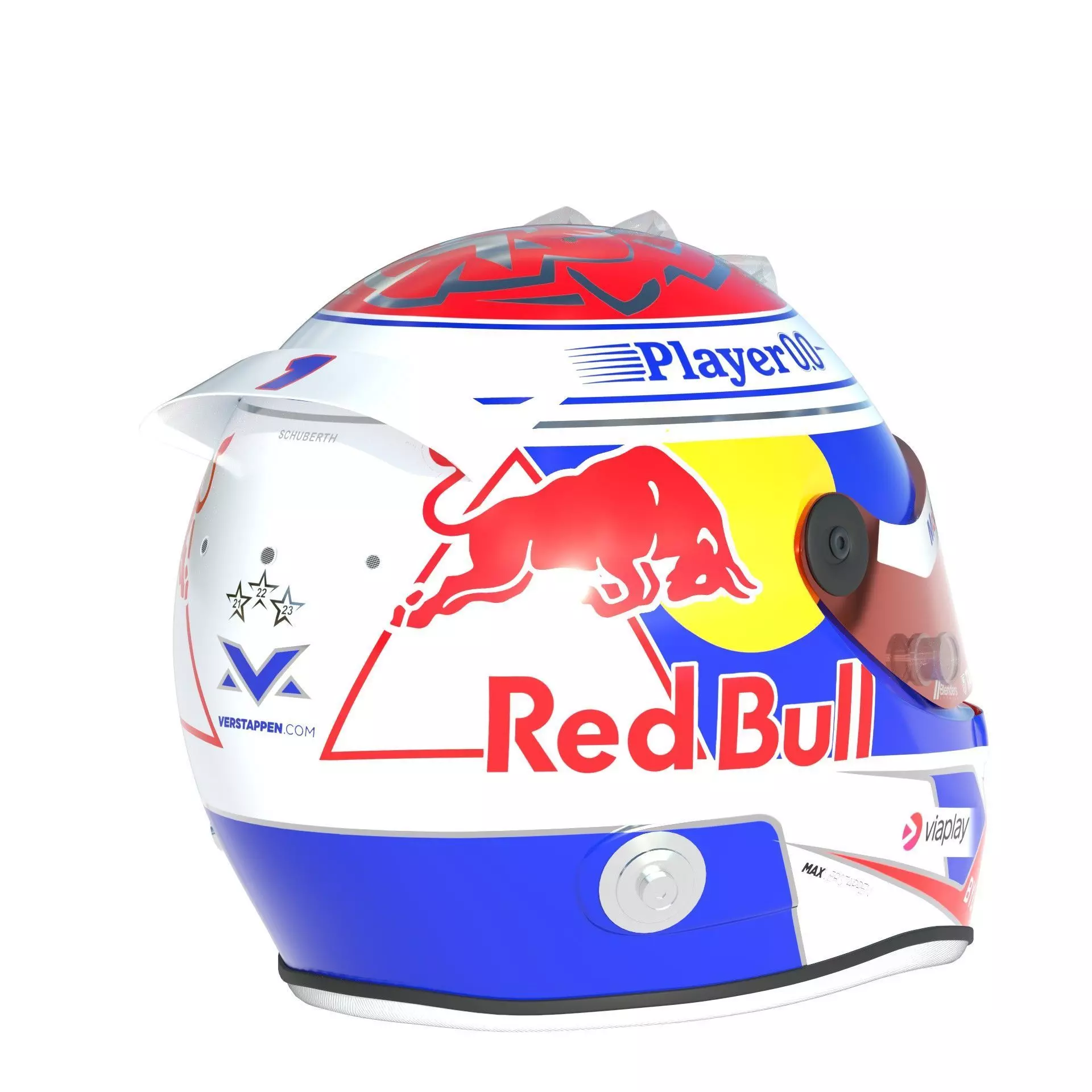 F1 Red Bull Helmets 2024 3D model_9