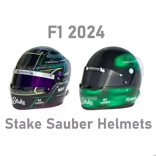 F1 Stake Sauber Helmets 2024