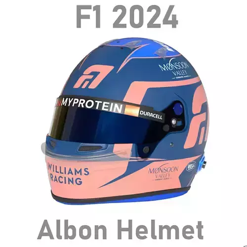 F1 Alex Albon Helmet 2024 3D model