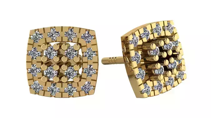 Earrings with diamonds