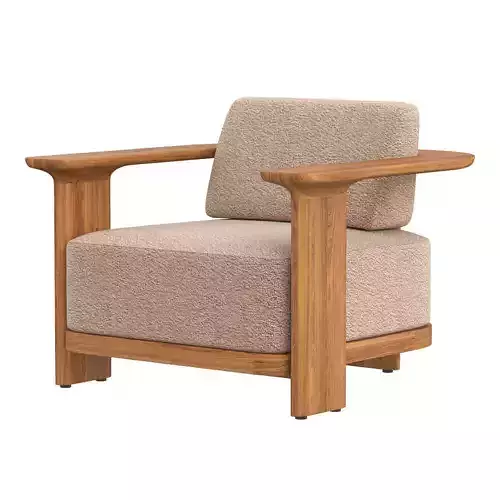 Dune Teak Lounge Chair 3D model