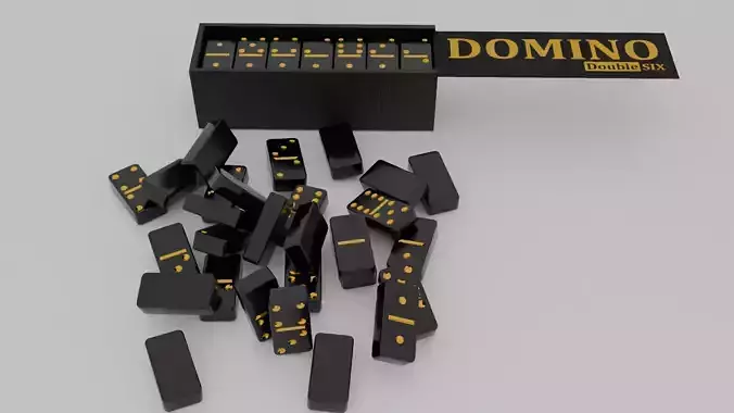 Black and Gold DOMINO SET