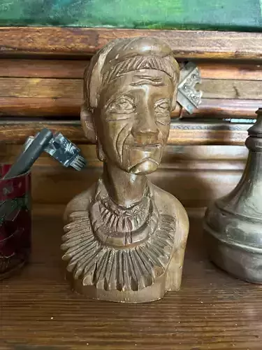 Wooden Tribal Bust  Handcrafted Style 3D Sculpture Model