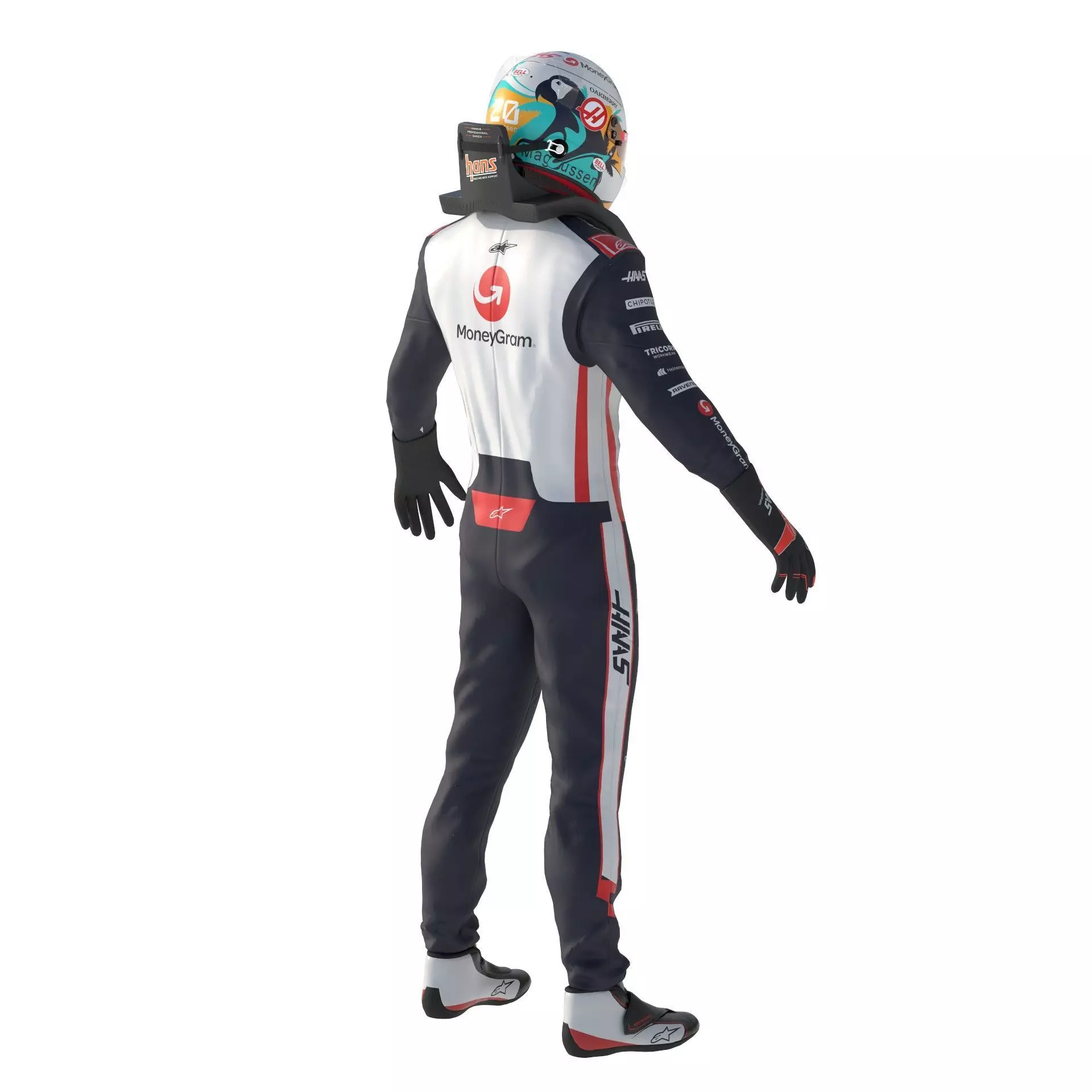 F1 Haas Suits  2024 3D model_6