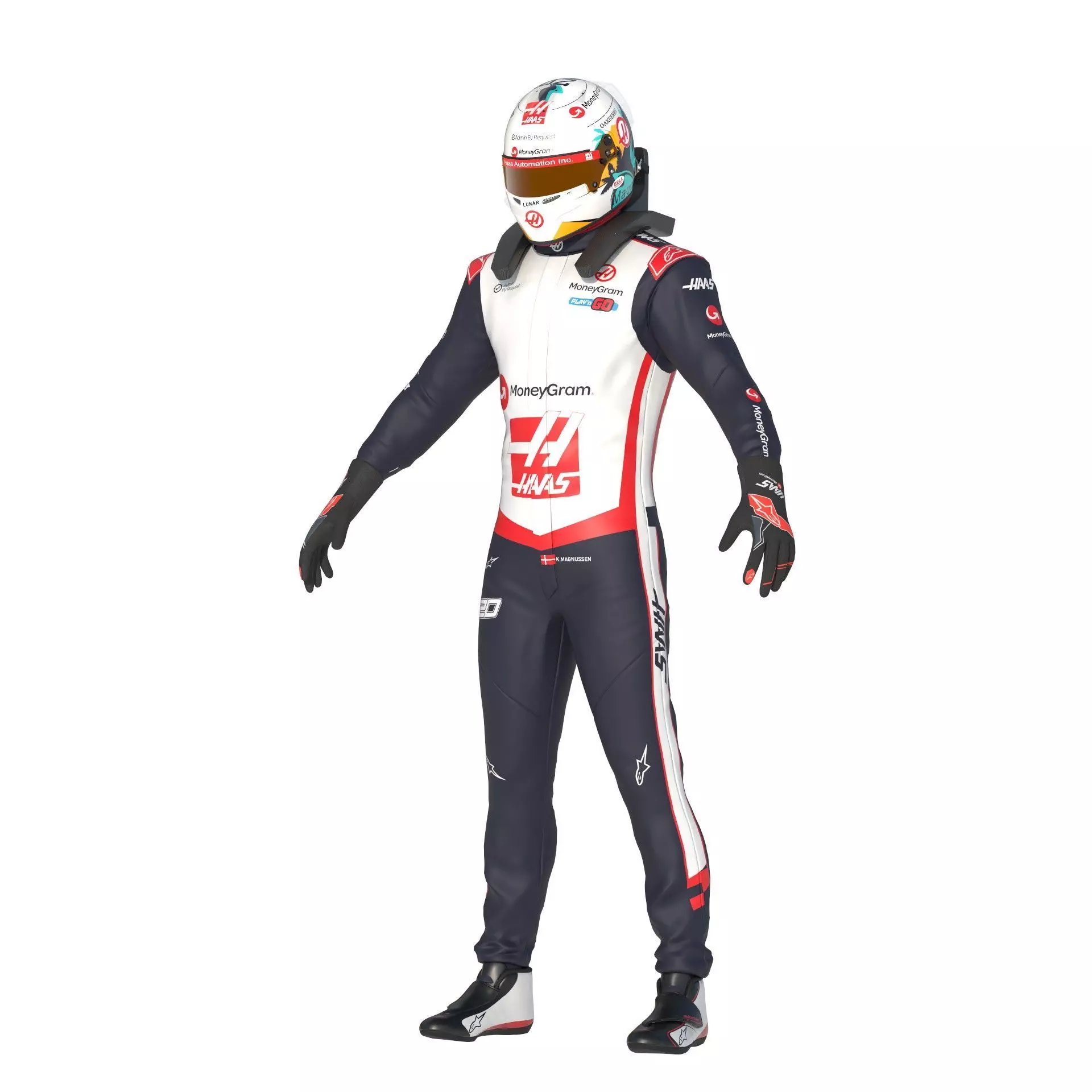 F1 Haas Suits  2024 3D model_2