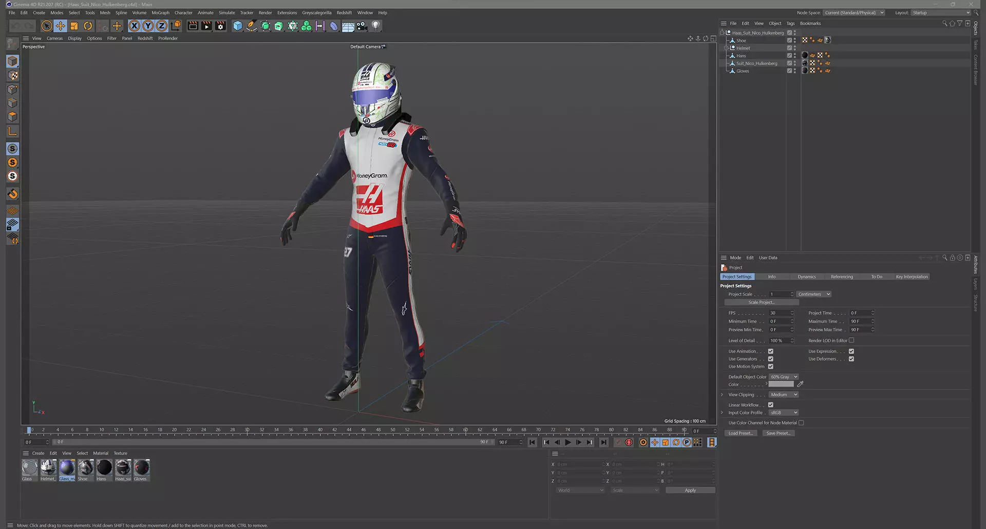 F1 Haas Suits  2024 3D model_19