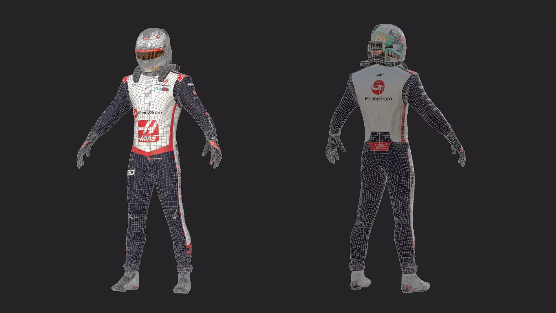 F1 Haas Suits  2024 3D model_24