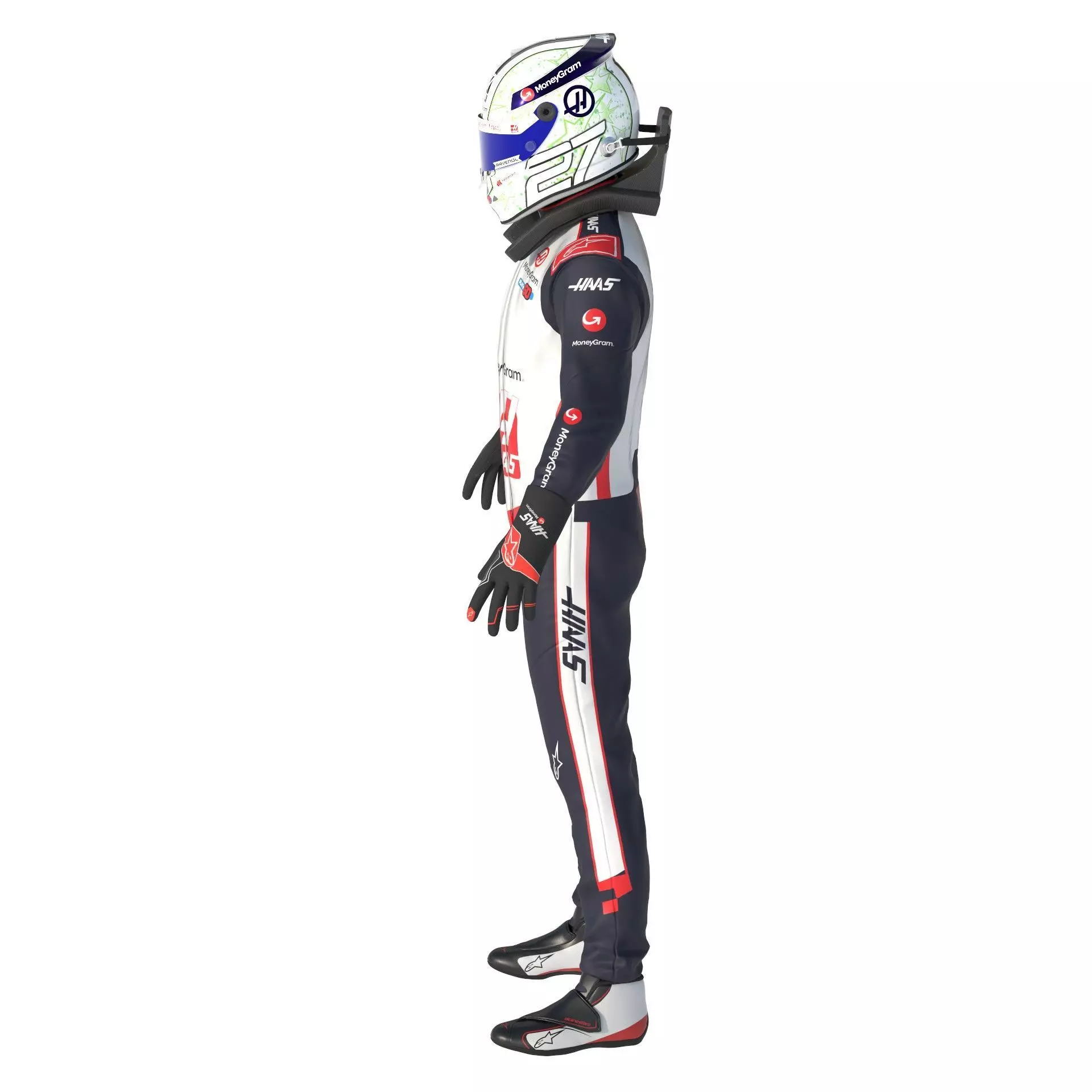 F1 Haas Suits  2024 3D model_14