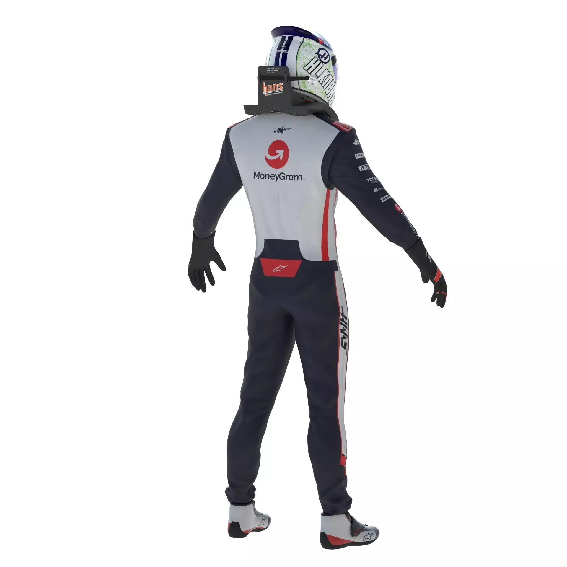 F1 Haas Suits  2024 3D model_11