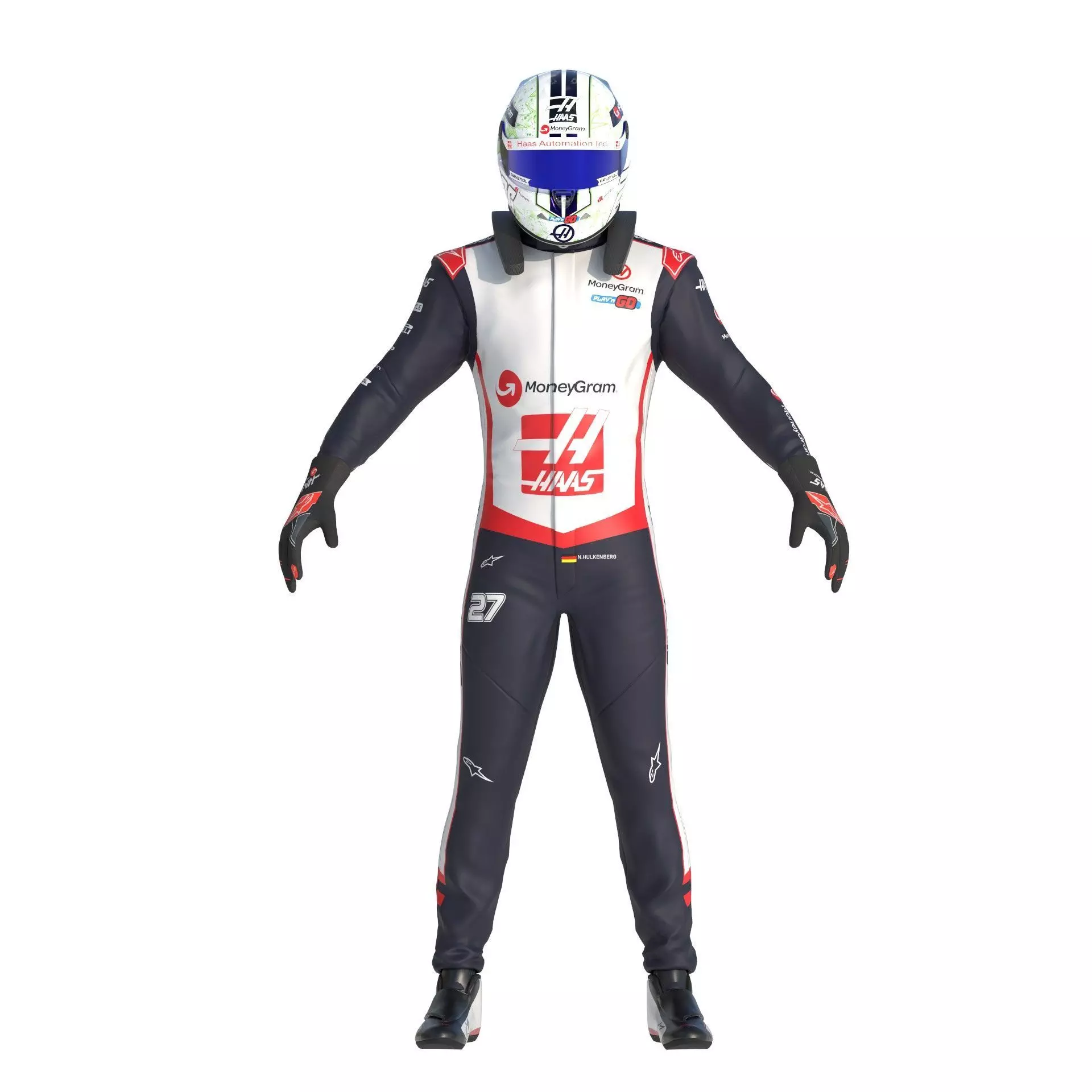 F1 Haas Suits  2024 3D model_10