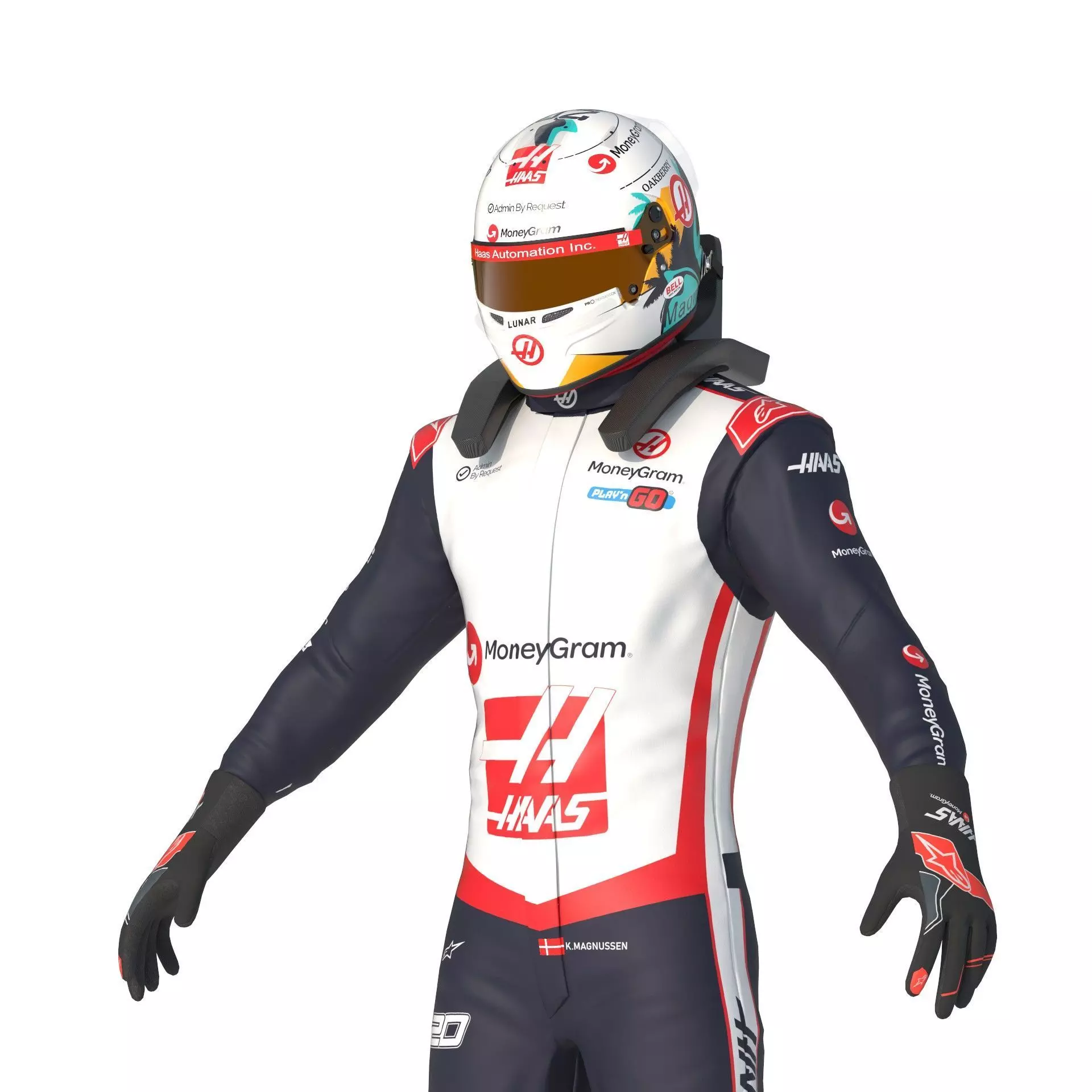 F1 Haas Suits  2024 3D model_9