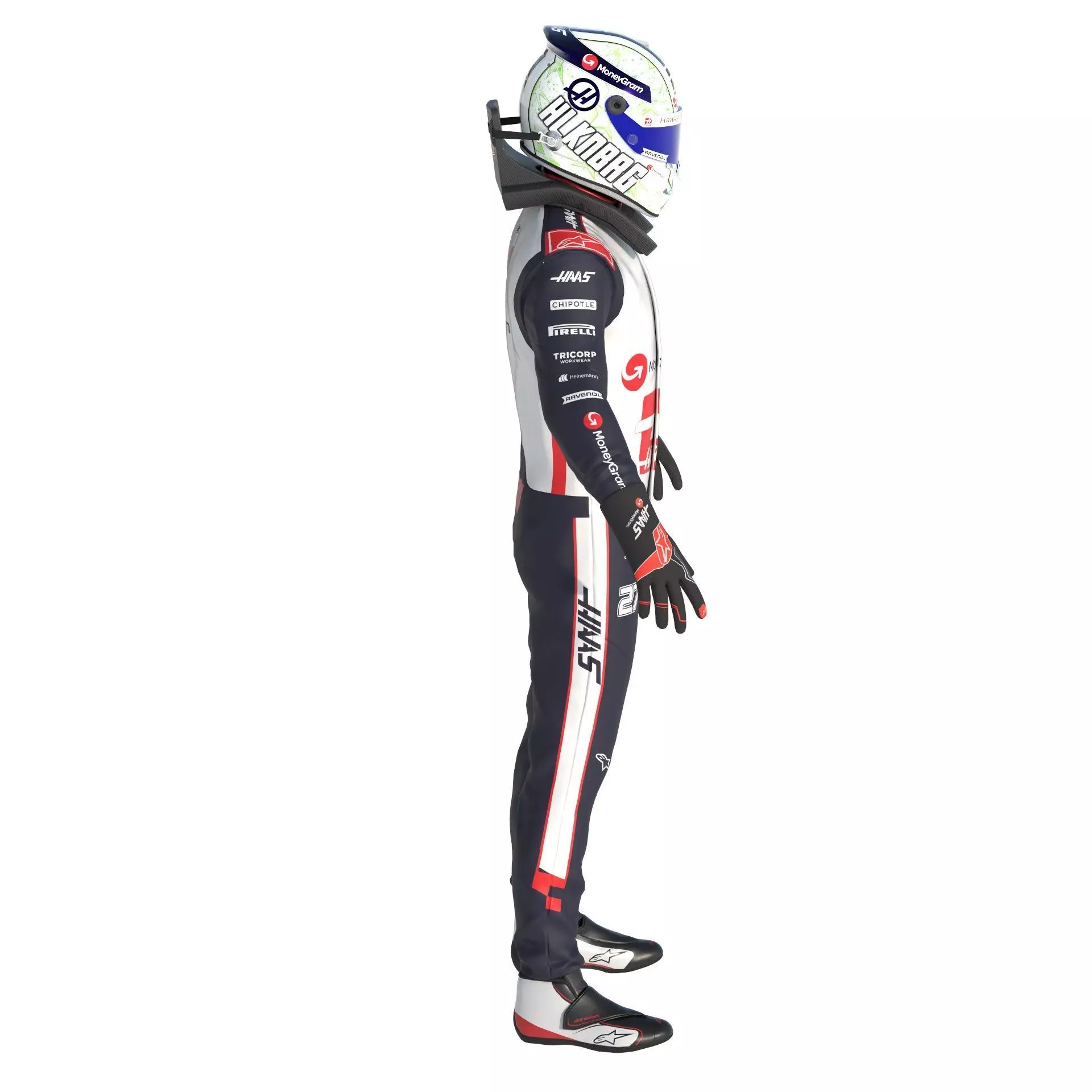 F1 Haas Suits  2024 3D model_15